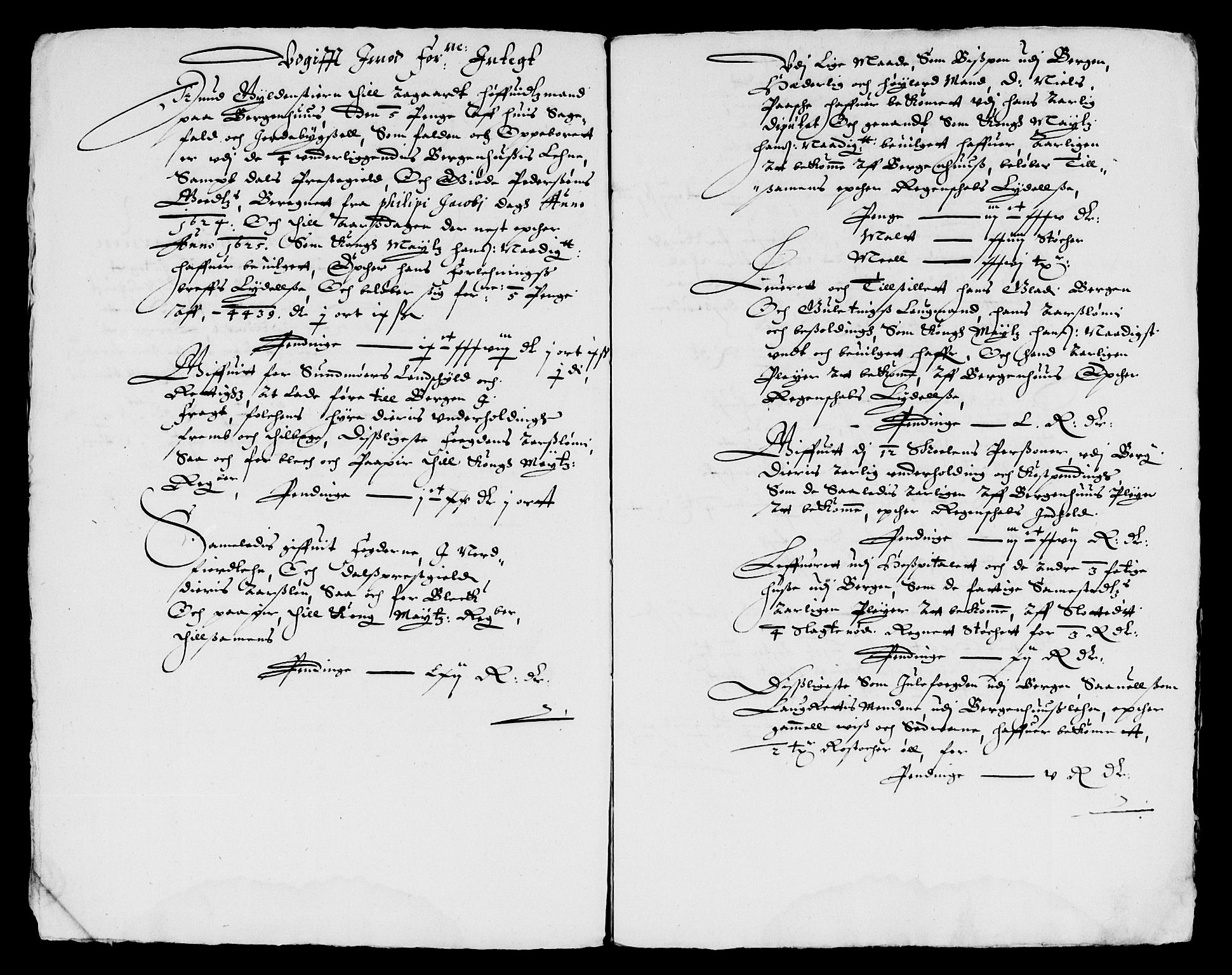 Rentekammeret inntil 1814, Reviderte regnskaper, Lensregnskaper, AV/RA-EA-5023/R/Rb/Rbt/L0037: Bergenhus len, 1623-1625