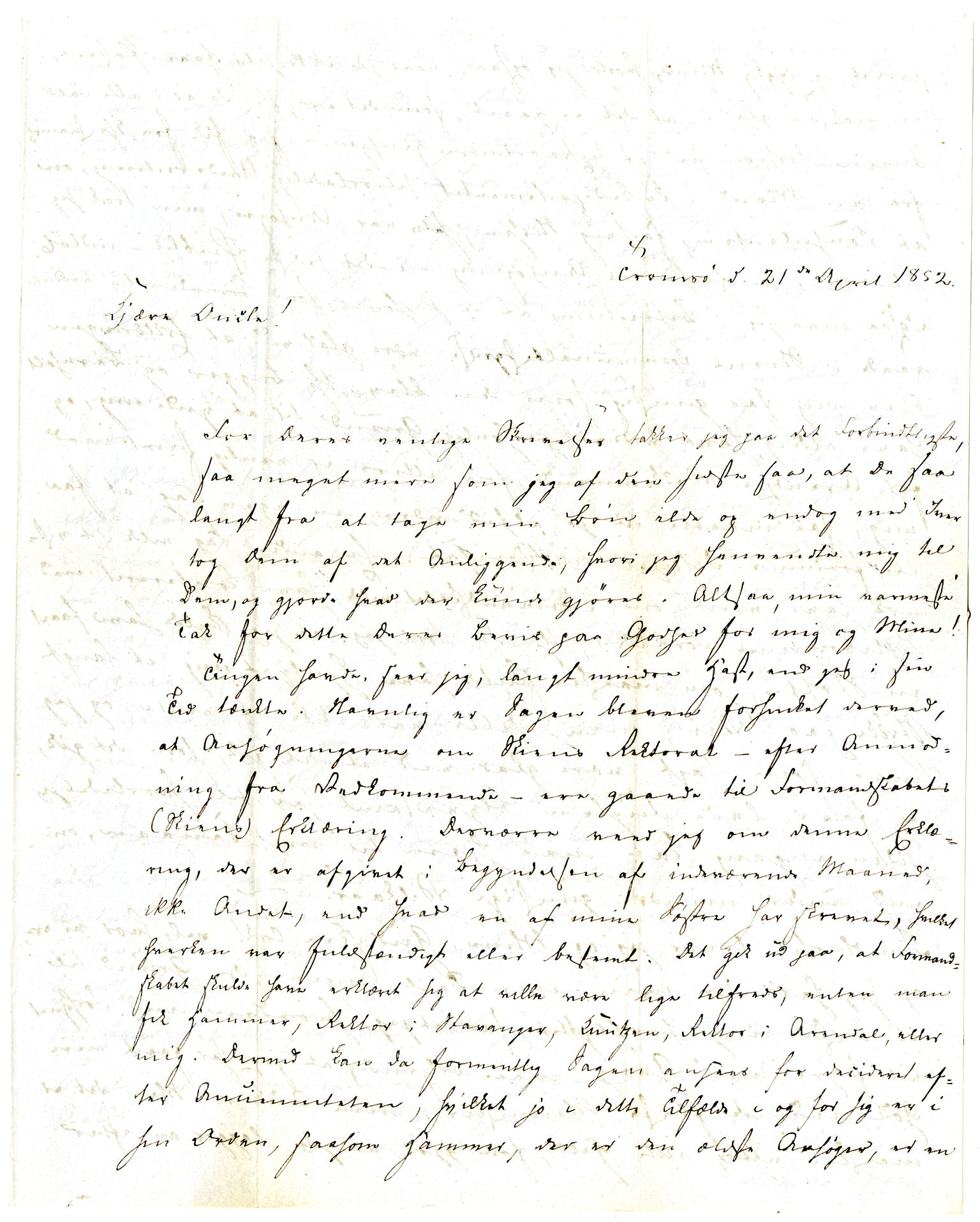 Diderik Maria Aalls brevsamling, NF/Ark-1023/F/L0002: D.M. Aalls brevsamling. B - C, 1799-1889, s. 47