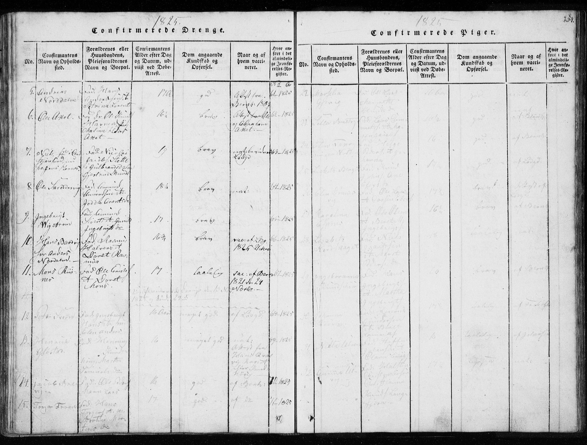 Ministerialprotokoller, klokkerbøker og fødselsregistre - Sør-Trøndelag, AV/SAT-A-1456/634/L0527: Ministerialbok nr. 634A03, 1818-1826, s. 254