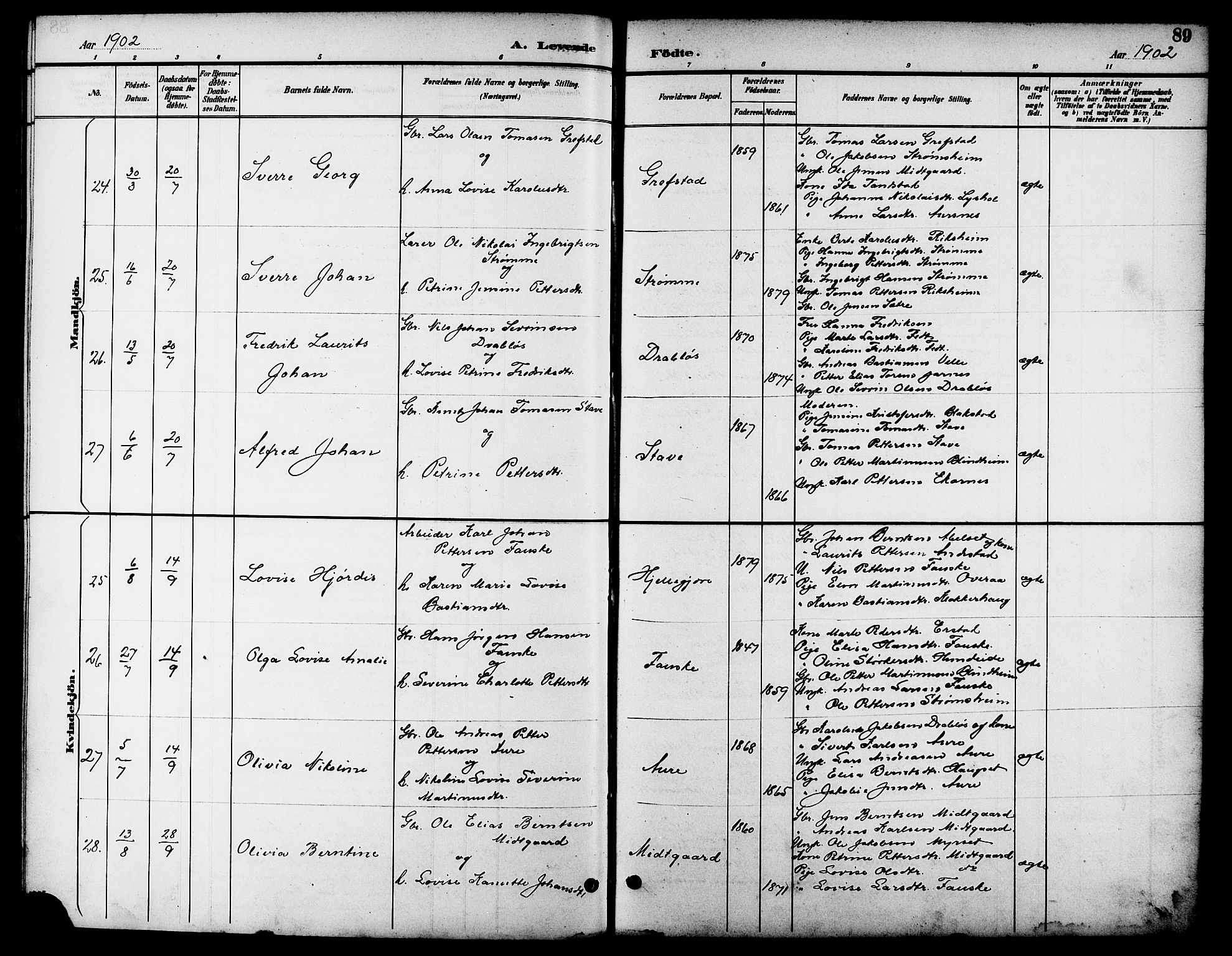 Ministerialprotokoller, klokkerbøker og fødselsregistre - Møre og Romsdal, AV/SAT-A-1454/523/L0340: Klokkerbok nr. 523C03, 1892-1902, s. 89