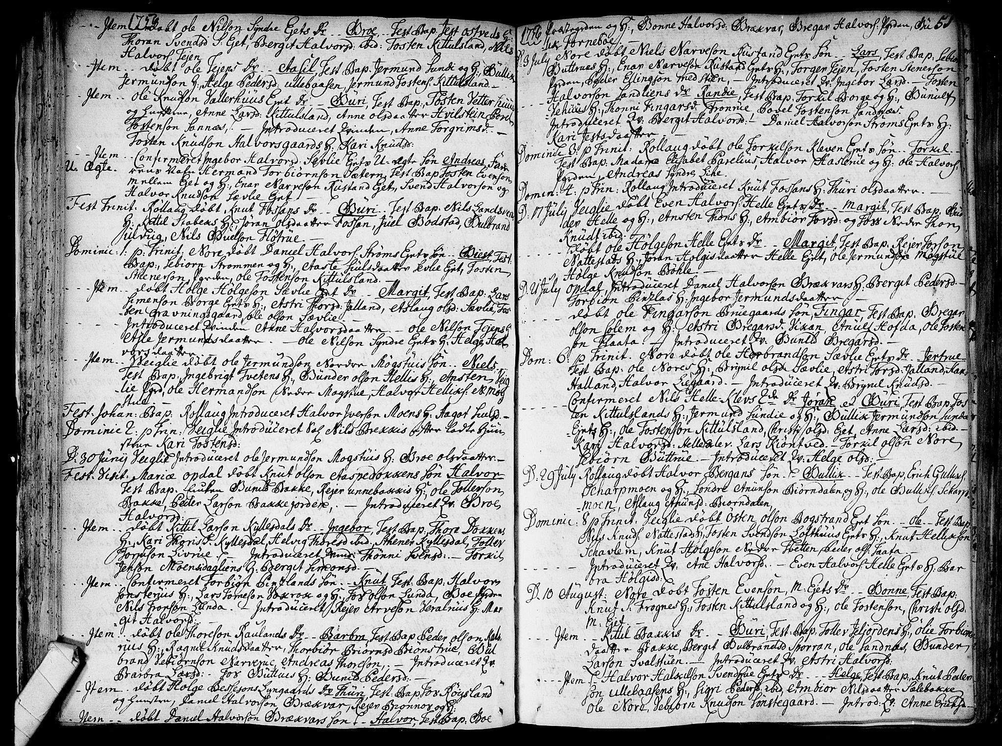 Rollag kirkebøker, AV/SAKO-A-240/F/Fa/L0003: Ministerialbok nr. I 3, 1743-1778, s. 51