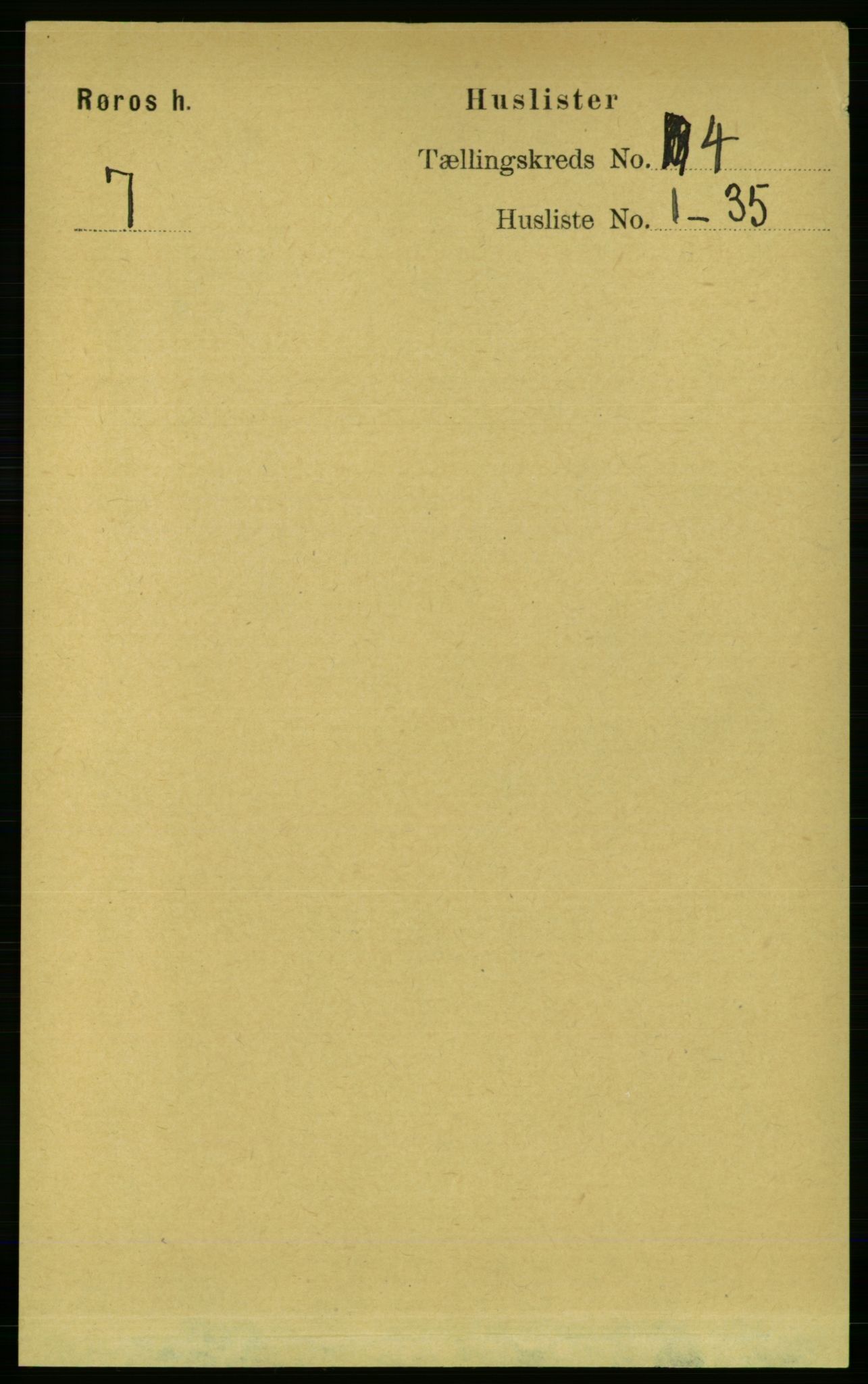 RA, Folketelling 1891 for 1640 Røros herred, 1891, s. 740