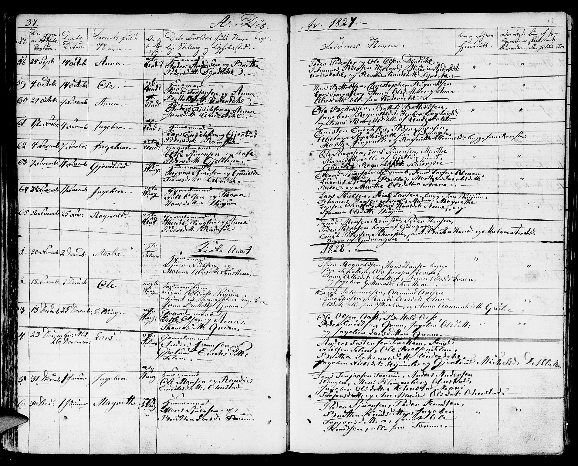 Aurland sokneprestembete, AV/SAB-A-99937/H/Ha/Haa/L0006: Ministerialbok nr. A 6, 1821-1859, s. 37