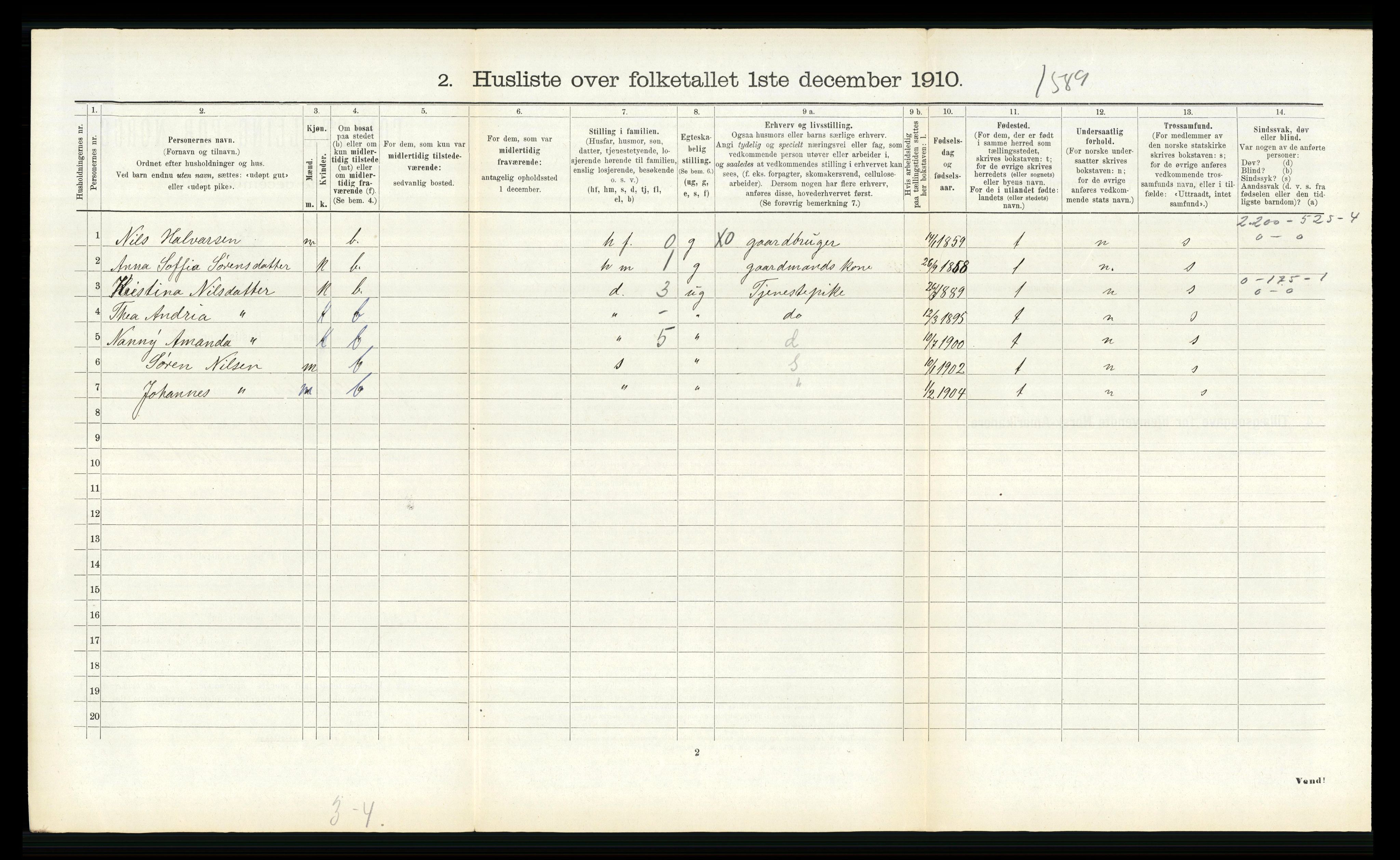 RA, Folketelling 1910 for 1429 Ytre Holmedal herred, 1910, s. 631