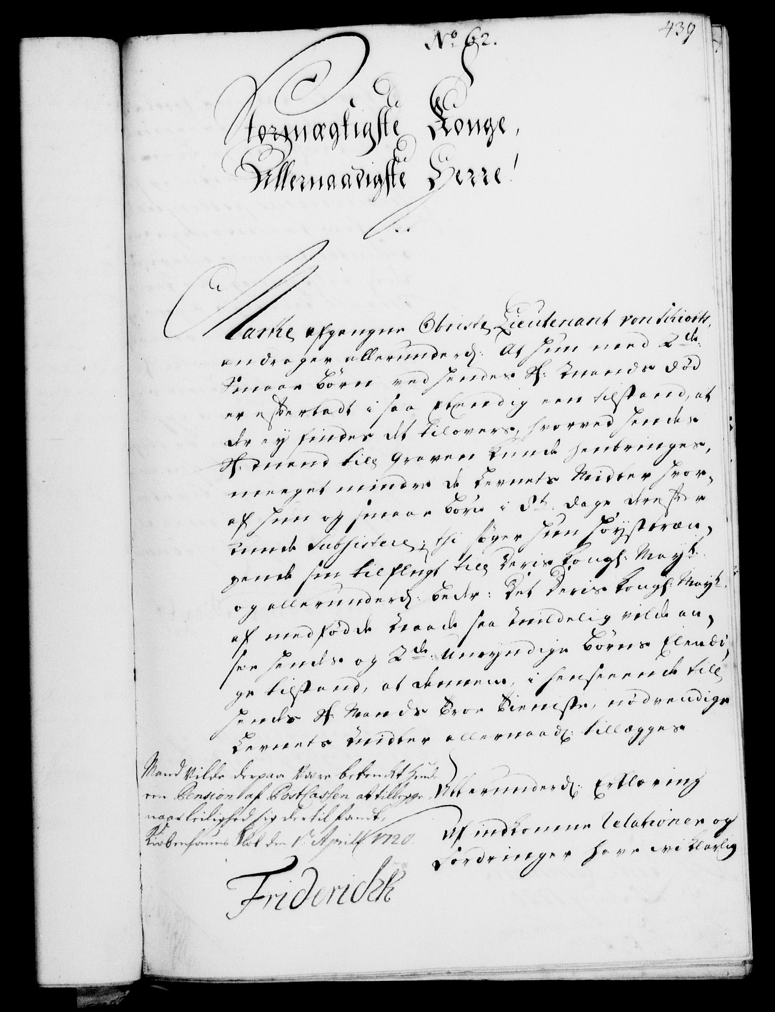Rentekammeret, Kammerkanselliet, RA/EA-3111/G/Gf/Gfa/L0002: Norsk relasjons- og resolusjonsprotokoll (merket RK 52.2), 1720, s. 434