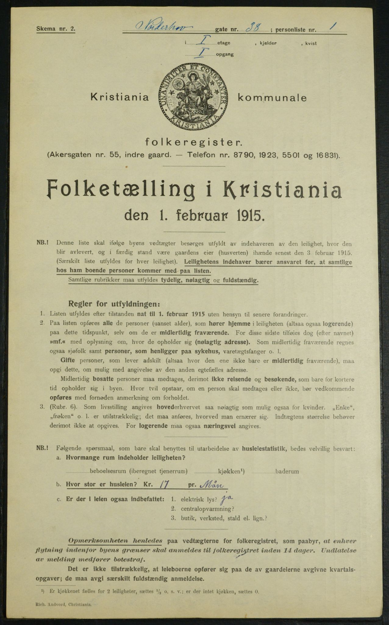 OBA, Kommunal folketelling 1.2.1915 for Kristiania, 1915, s. 72428