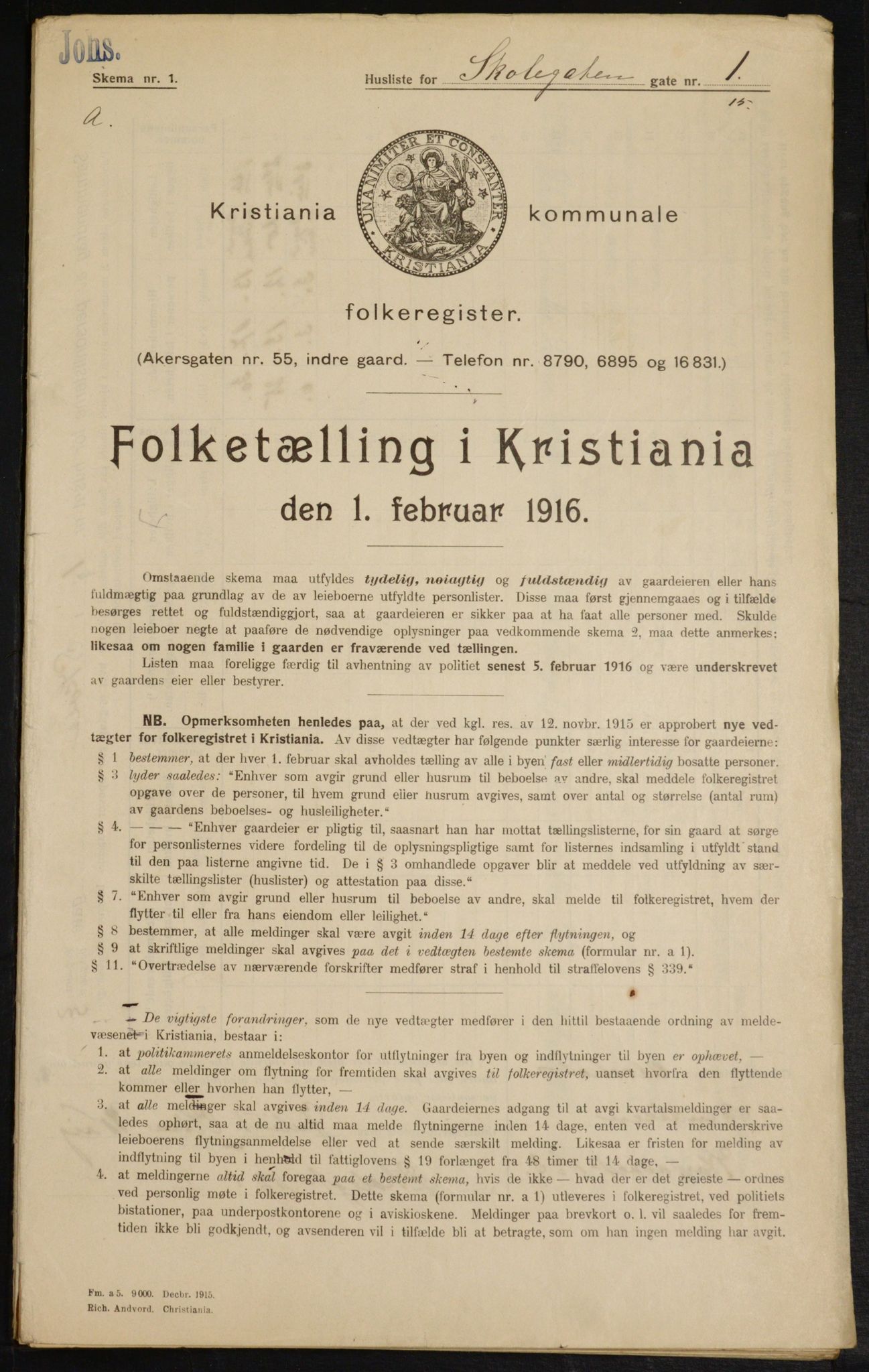 OBA, Kommunal folketelling 1.2.1916 for Kristiania, 1916, s. 98628