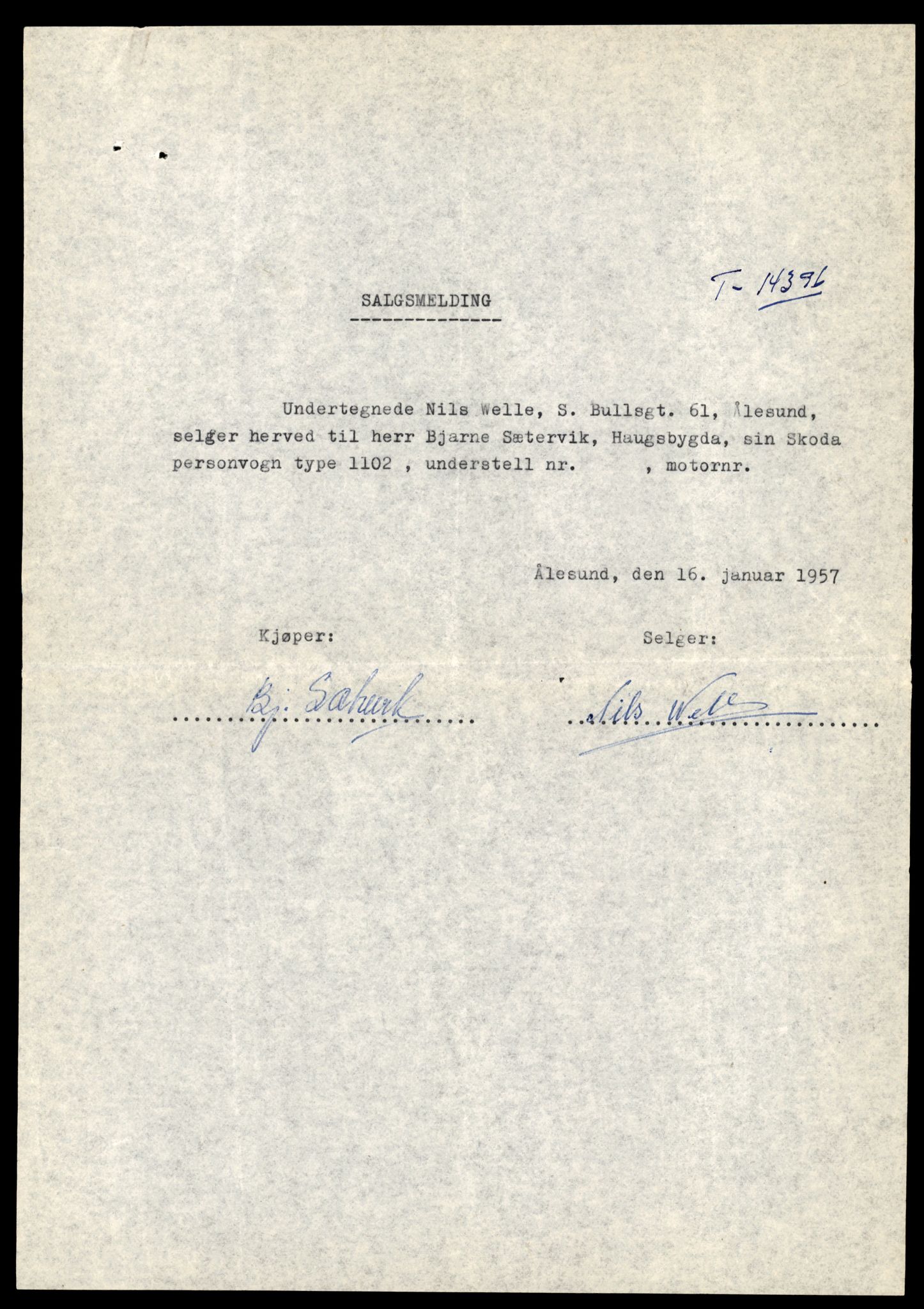 Møre og Romsdal vegkontor - Ålesund trafikkstasjon, AV/SAT-A-4099/F/Fe/L0045: Registreringskort for kjøretøy T 14320 - T 14444, 1927-1998, s. 1955