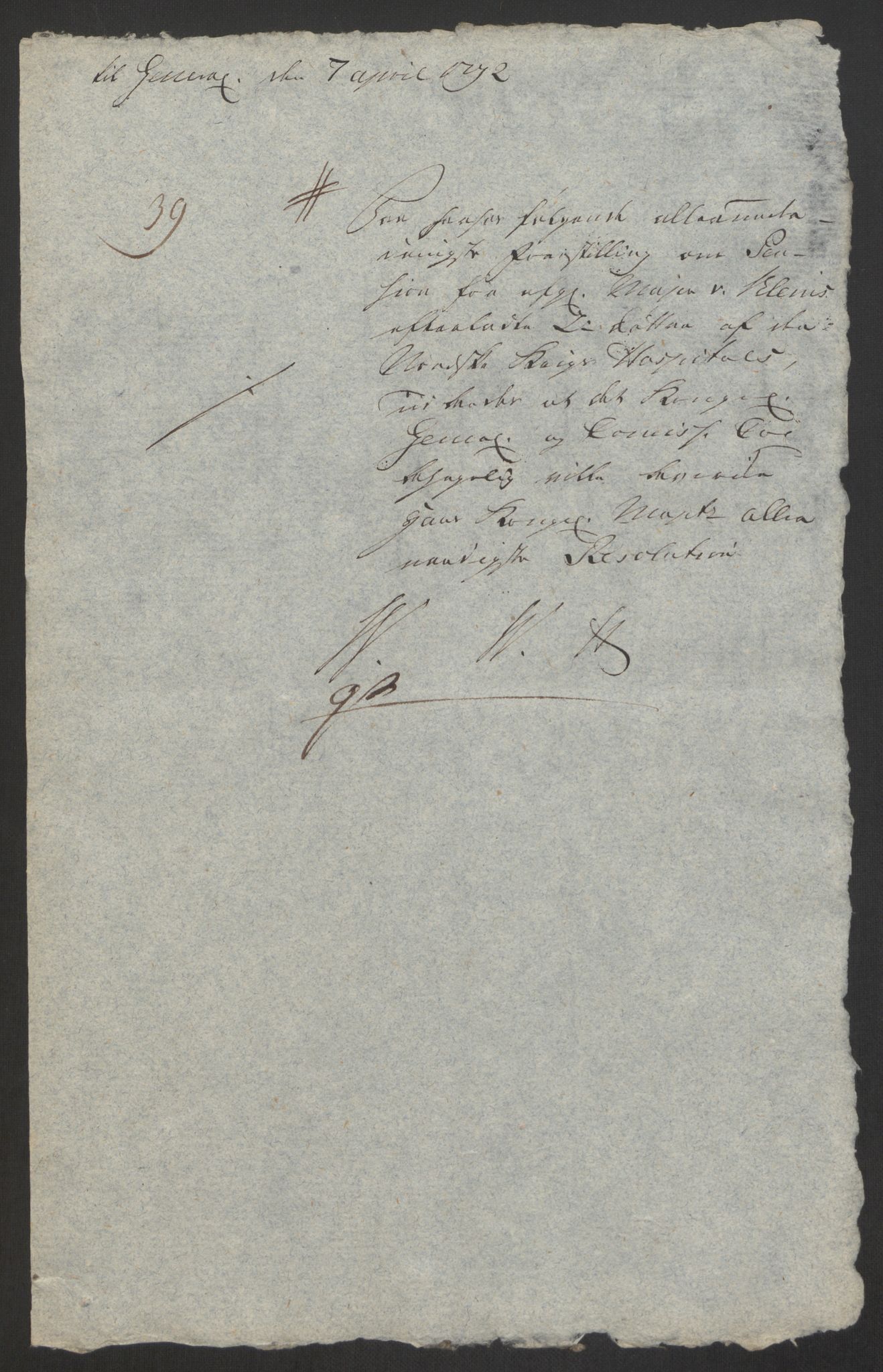 Forsvaret, Den norske kvesthuskasse/krigshospitalkasse, AV/RA-RAFA-1887/F/Fa/L0008: Konsepter, 1790-1793, s. 794