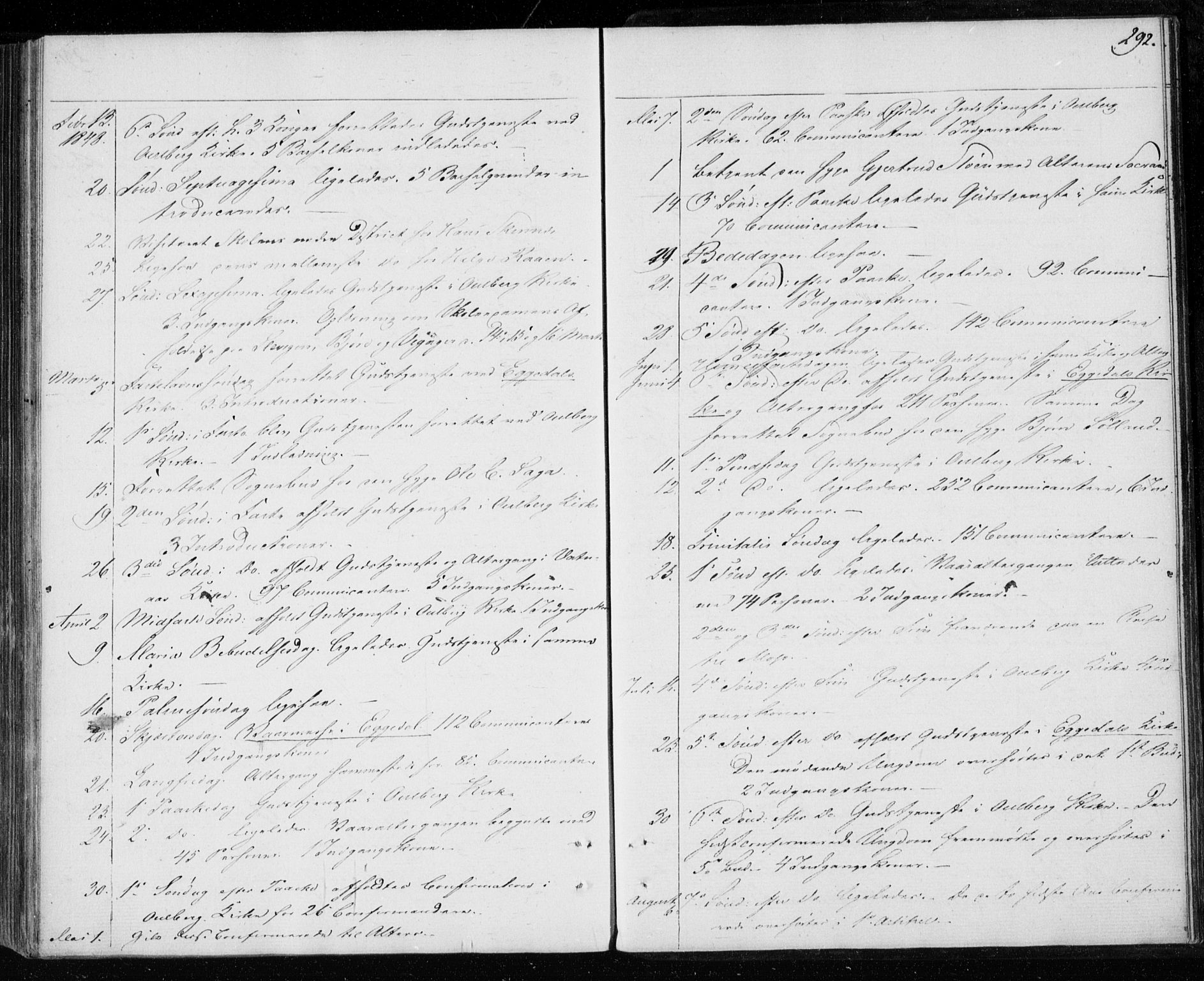 Krødsherad kirkebøker, AV/SAKO-A-19/F/Fa/L0002: Ministerialbok nr. 2, 1829-1851, s. 292