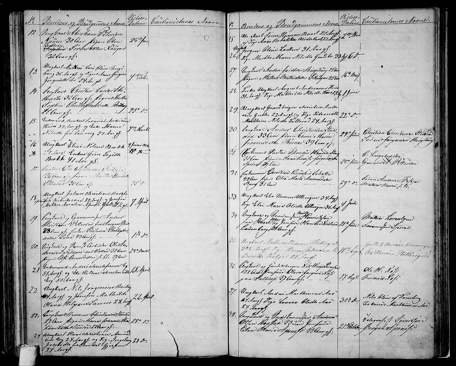 Sem kirkebøker, AV/SAKO-A-5/G/Ga/L0004: Klokkerbok nr. I 4, 1855-1877