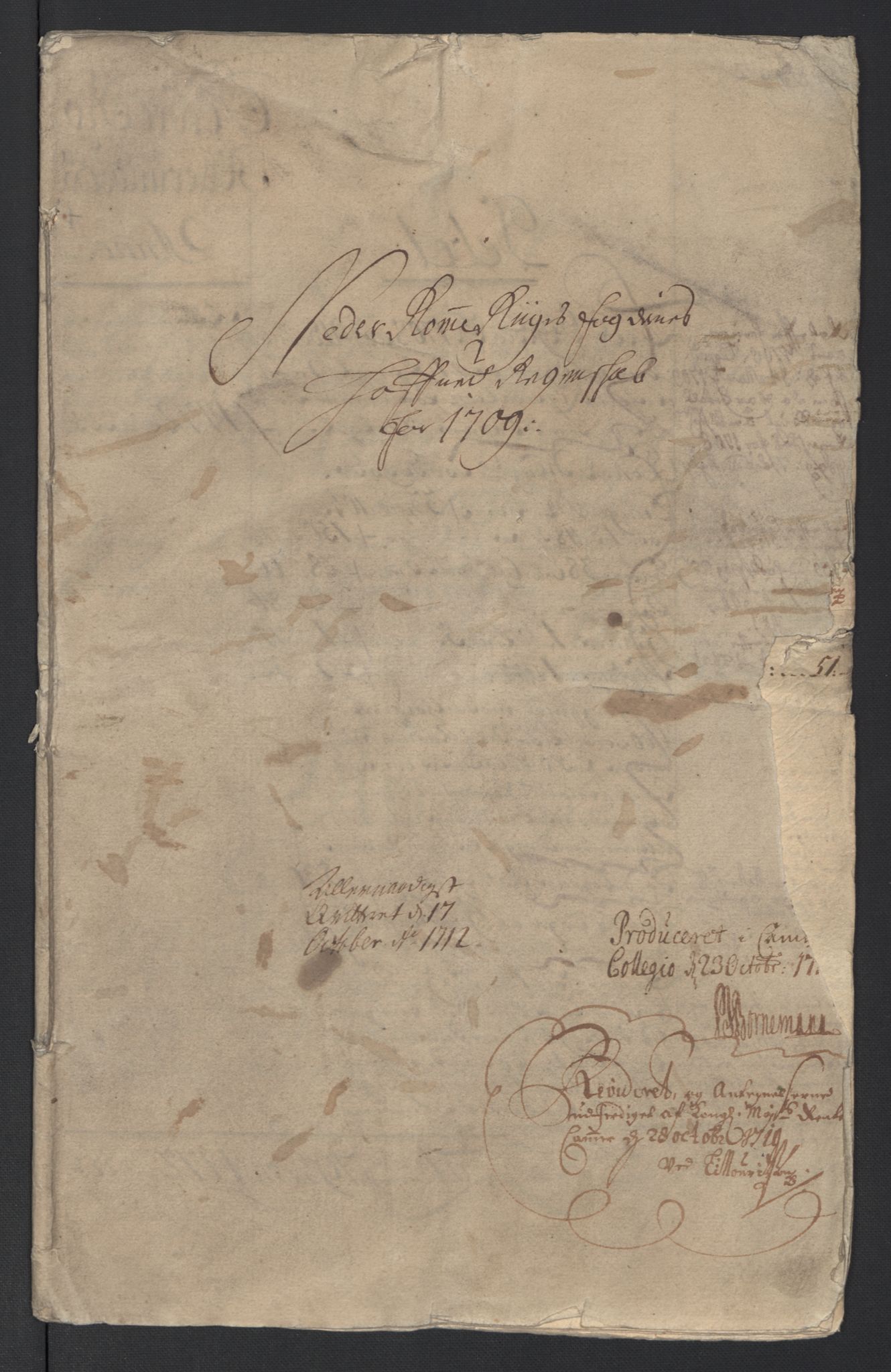 Rentekammeret inntil 1814, Reviderte regnskaper, Fogderegnskap, RA/EA-4092/R11/L0591: Fogderegnskap Nedre Romerike, 1708-1709, s. 171