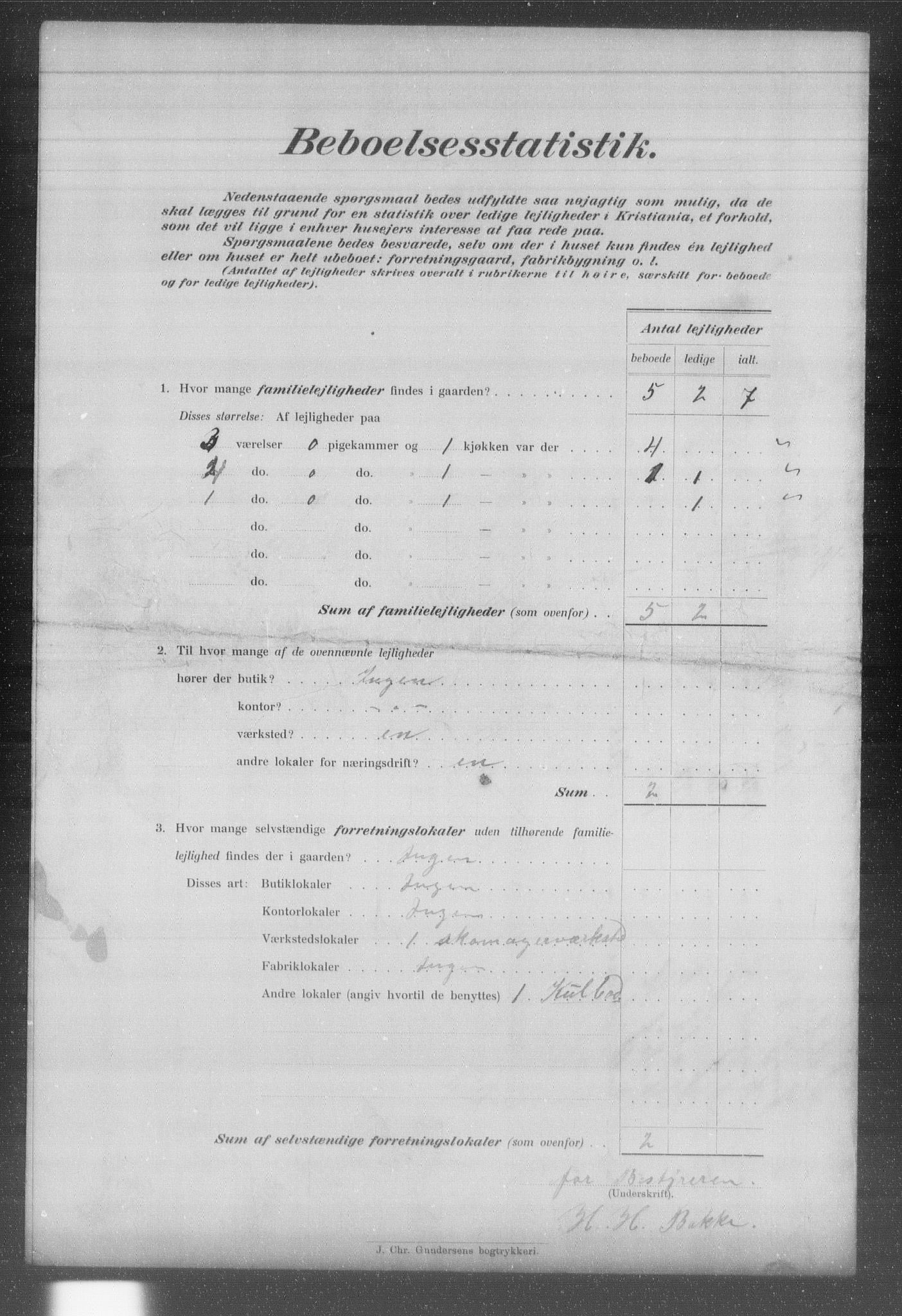 OBA, Kommunal folketelling 31.12.1903 for Kristiania kjøpstad, 1903, s. 664