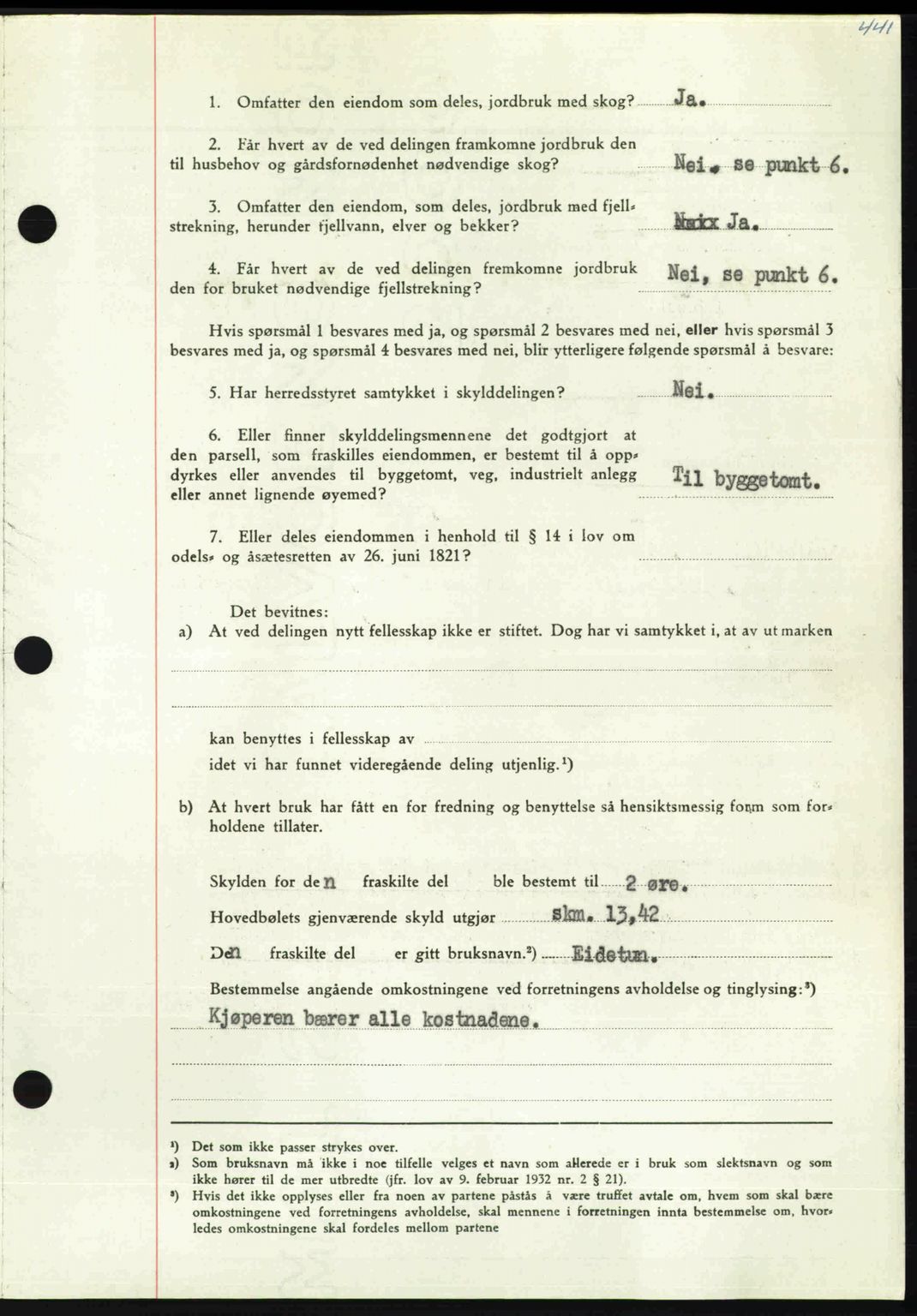 Nordmøre sorenskriveri, AV/SAT-A-4132/1/2/2Ca: Pantebok nr. A110, 1948-1949, Dagboknr: 110/1949