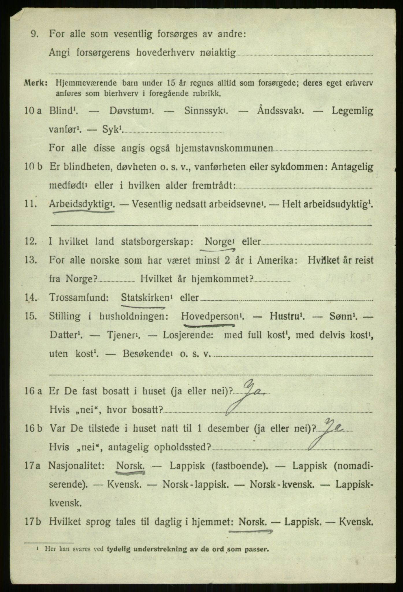 SATØ, Folketelling 1920 for 1934 Tromsøysund herred, 1920, s. 2813