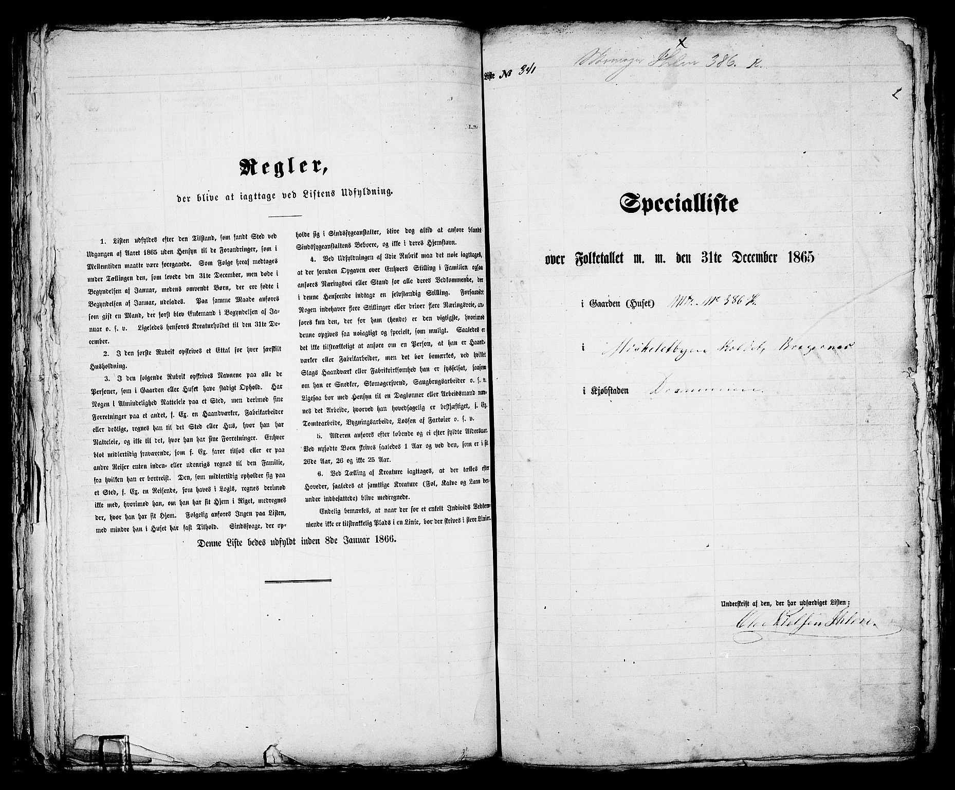 RA, Folketelling 1865 for 0602aB Bragernes prestegjeld i Drammen kjøpstad, 1865, s. 715