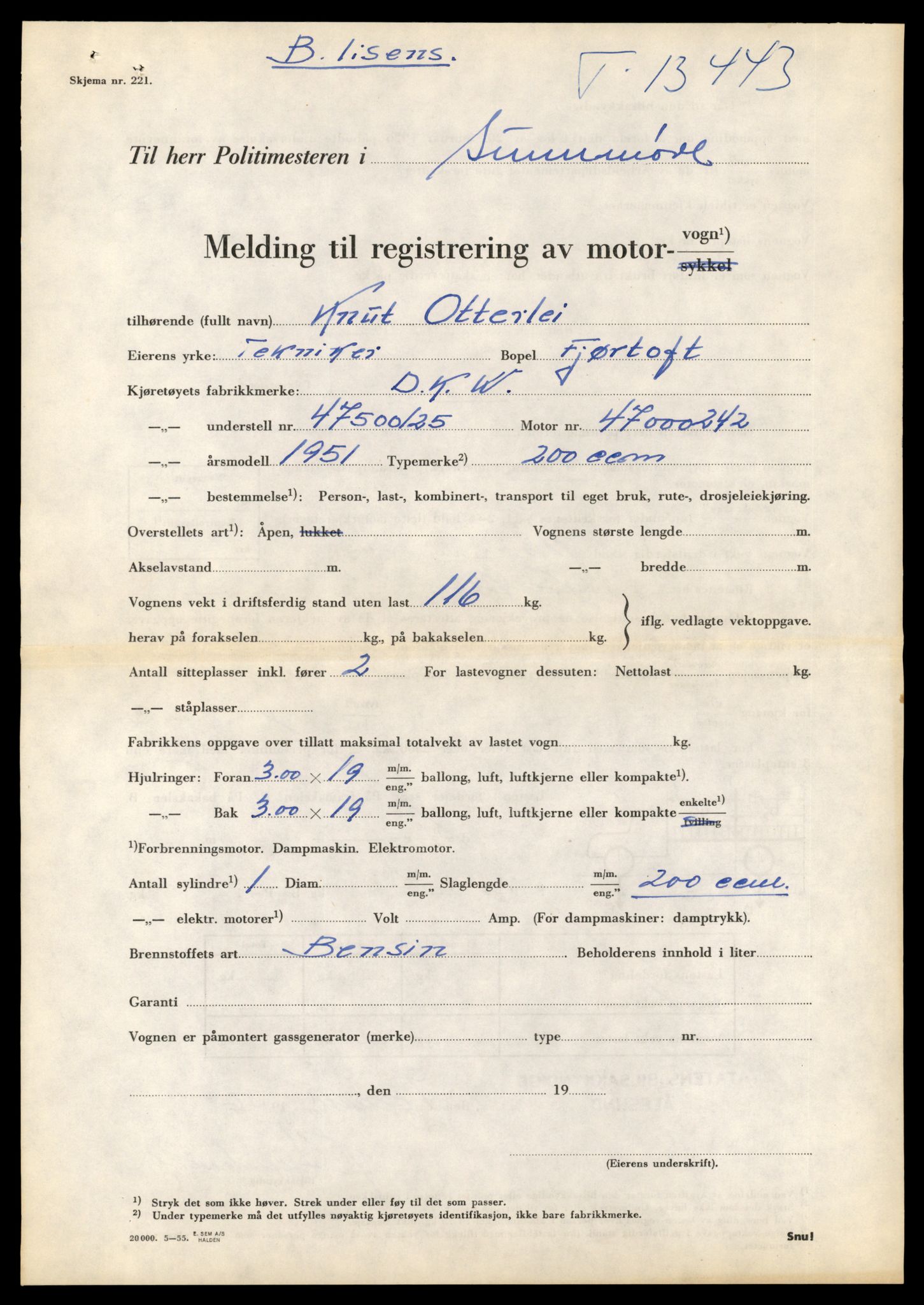 Møre og Romsdal vegkontor - Ålesund trafikkstasjon, AV/SAT-A-4099/F/Fe/L0039: Registreringskort for kjøretøy T 13361 - T 13530, 1927-1998, s. 1399