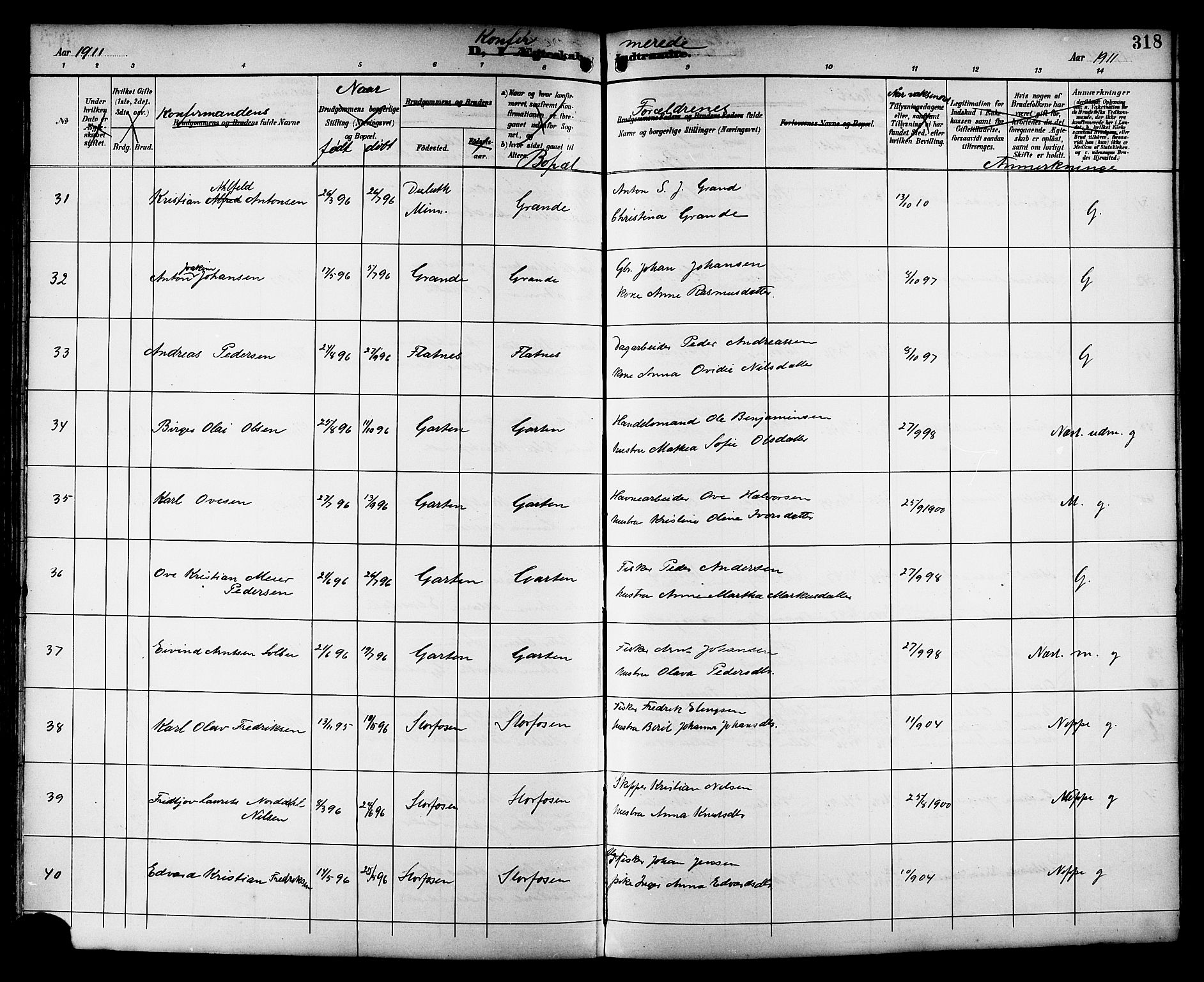 Ministerialprotokoller, klokkerbøker og fødselsregistre - Sør-Trøndelag, AV/SAT-A-1456/659/L0746: Klokkerbok nr. 659C03, 1893-1912, s. 318