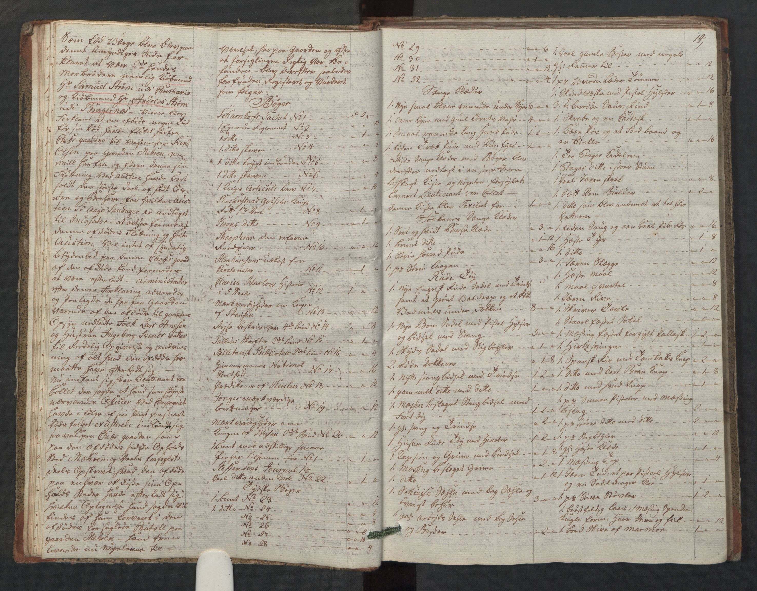 Forsvaret, Generalauditøren, AV/RA-RAFA-1772/F/Fj/Fjc/L0008: Skifteprotokol for akershusiske dragonregiment, 1801-1812, s. 13b-14a