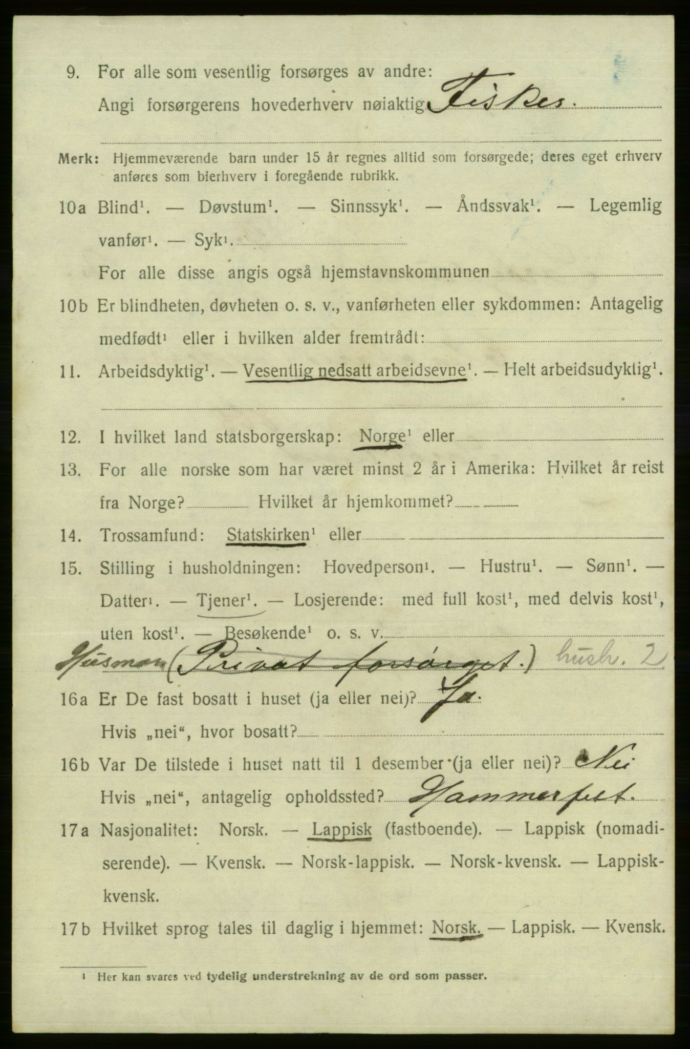 SATØ, Folketelling 1920 for 2016 Sørøysund herred, 1920, s. 905