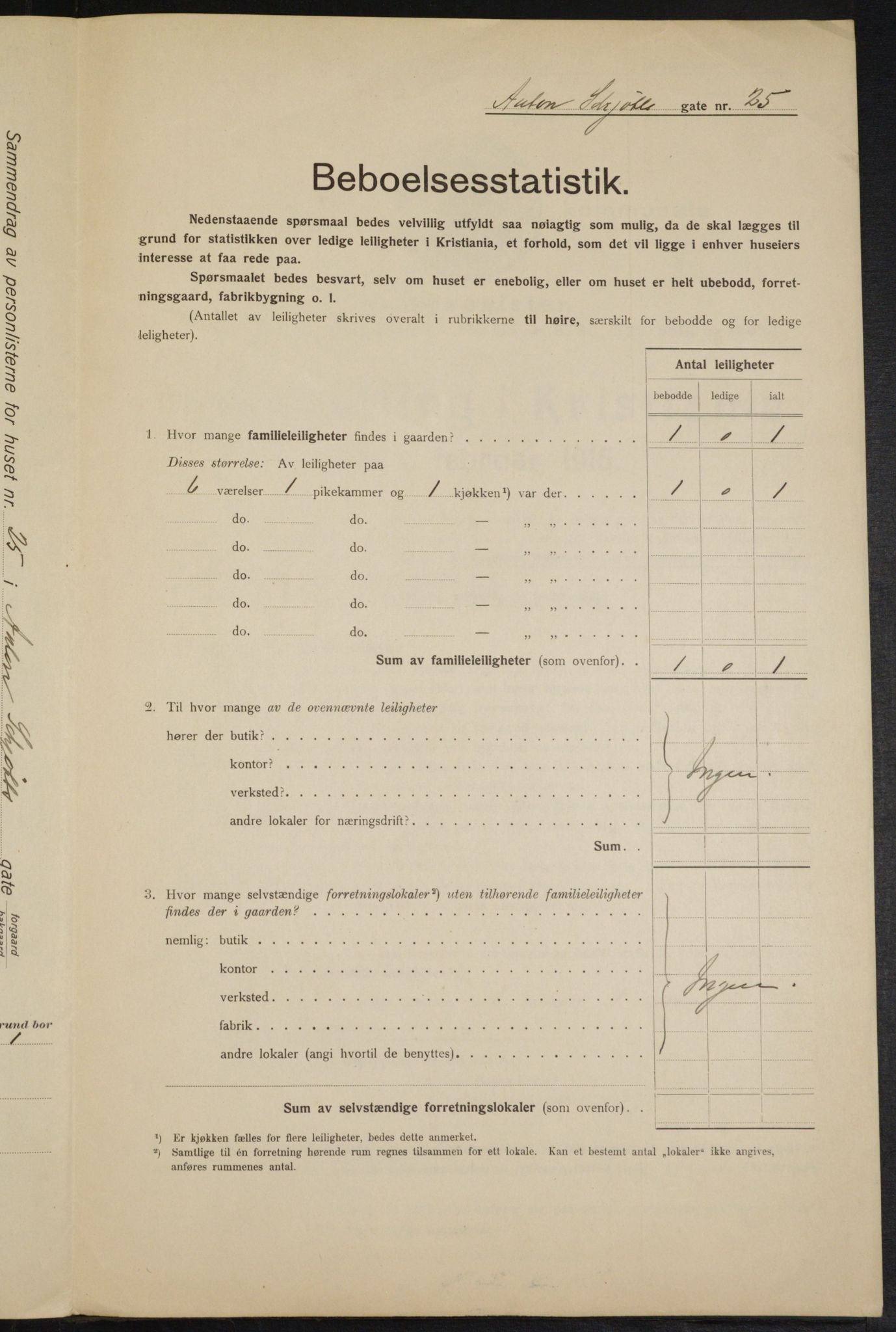 OBA, Kommunal folketelling 1.2.1915 for Kristiania, 1915, s. 1369