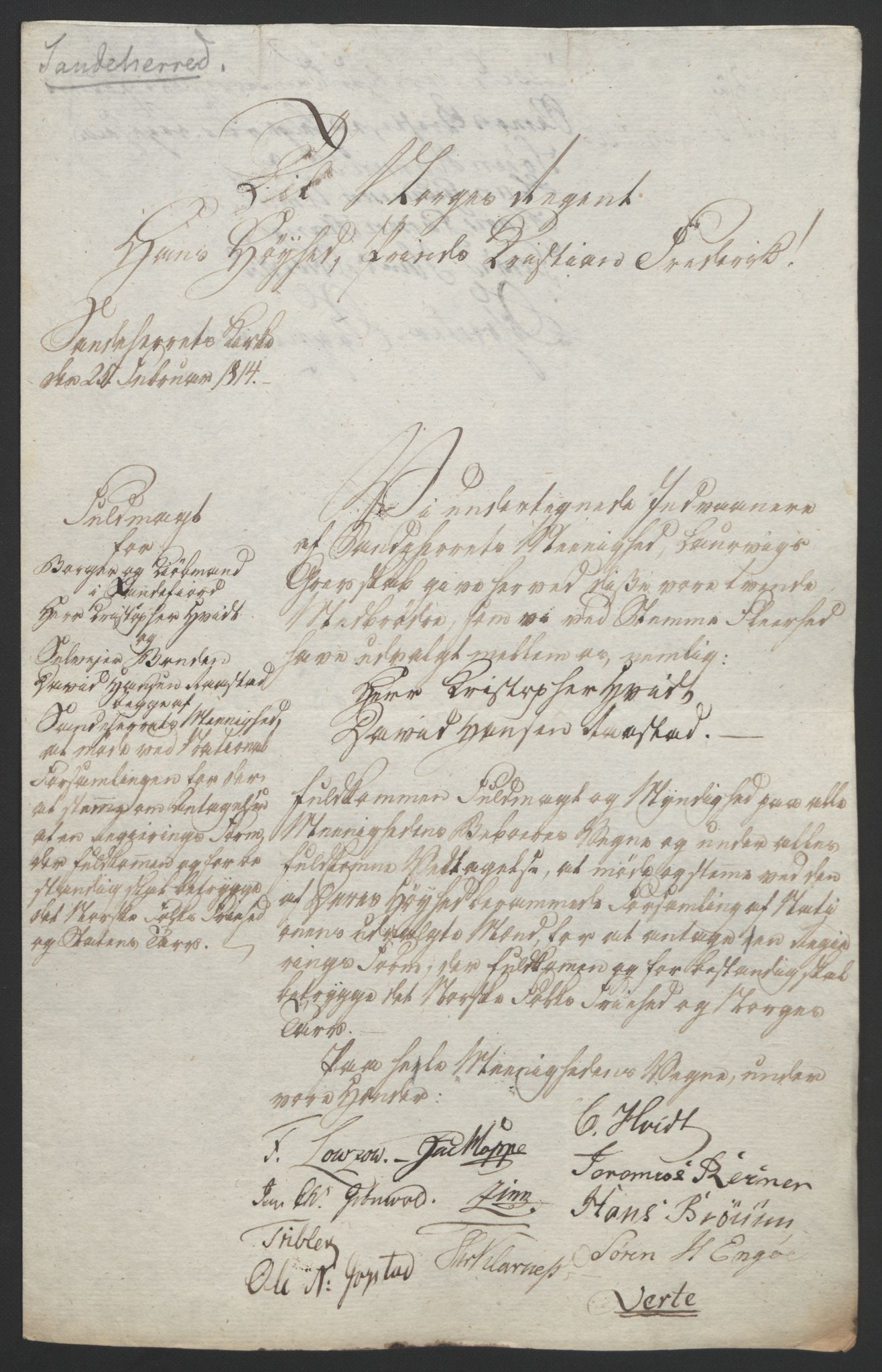 Statsrådssekretariatet, AV/RA-S-1001/D/Db/L0008: Fullmakter for Eidsvollsrepresentantene i 1814. , 1814, s. 34