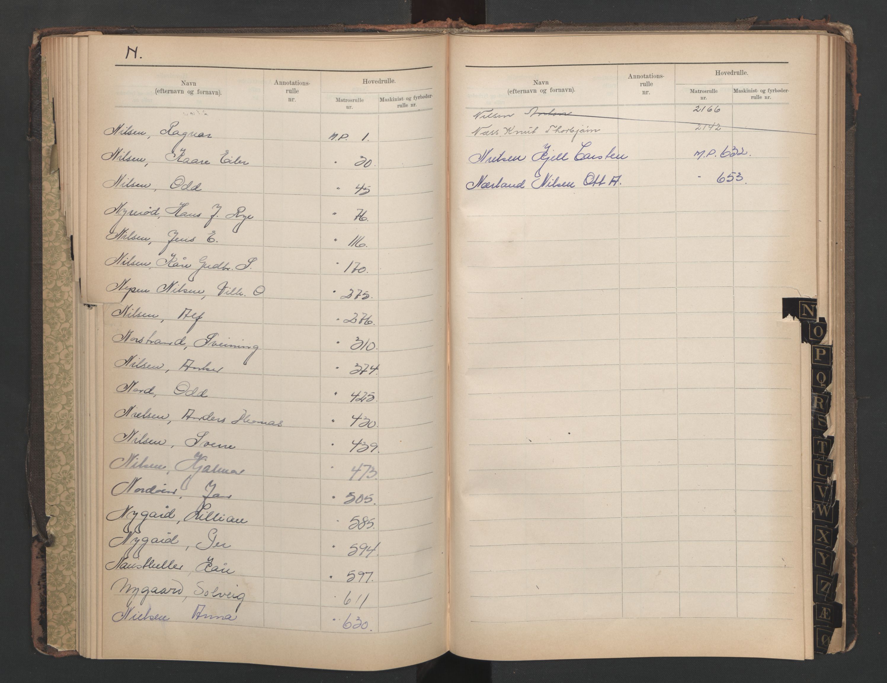 Horten innrulleringskontor, AV/SAKO-A-785/G/Ga/L0003: Register for midlertidige patenter, 1860-1948, s. 34