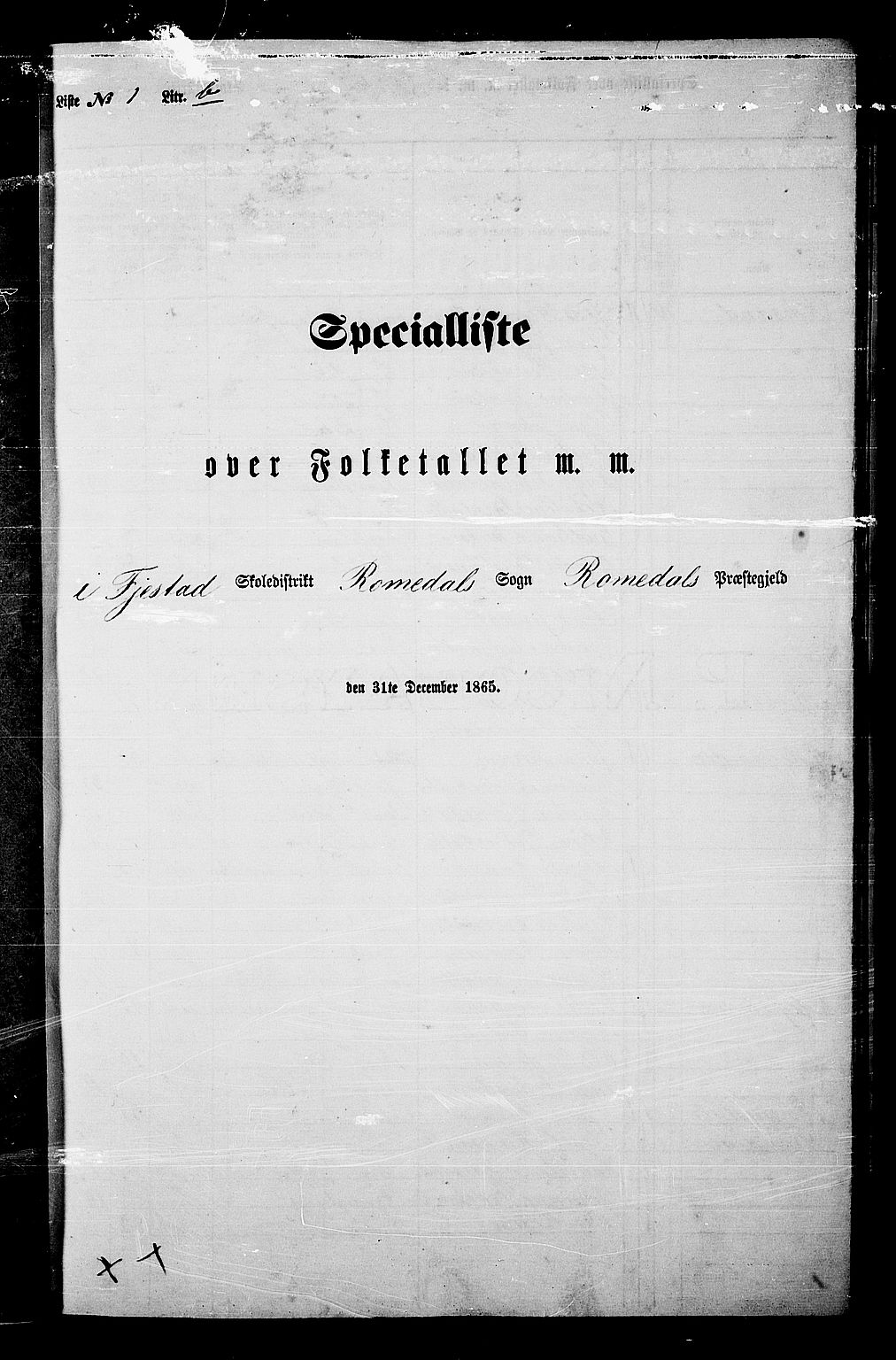 RA, Folketelling 1865 for 0416P Romedal prestegjeld, 1865, s. 28