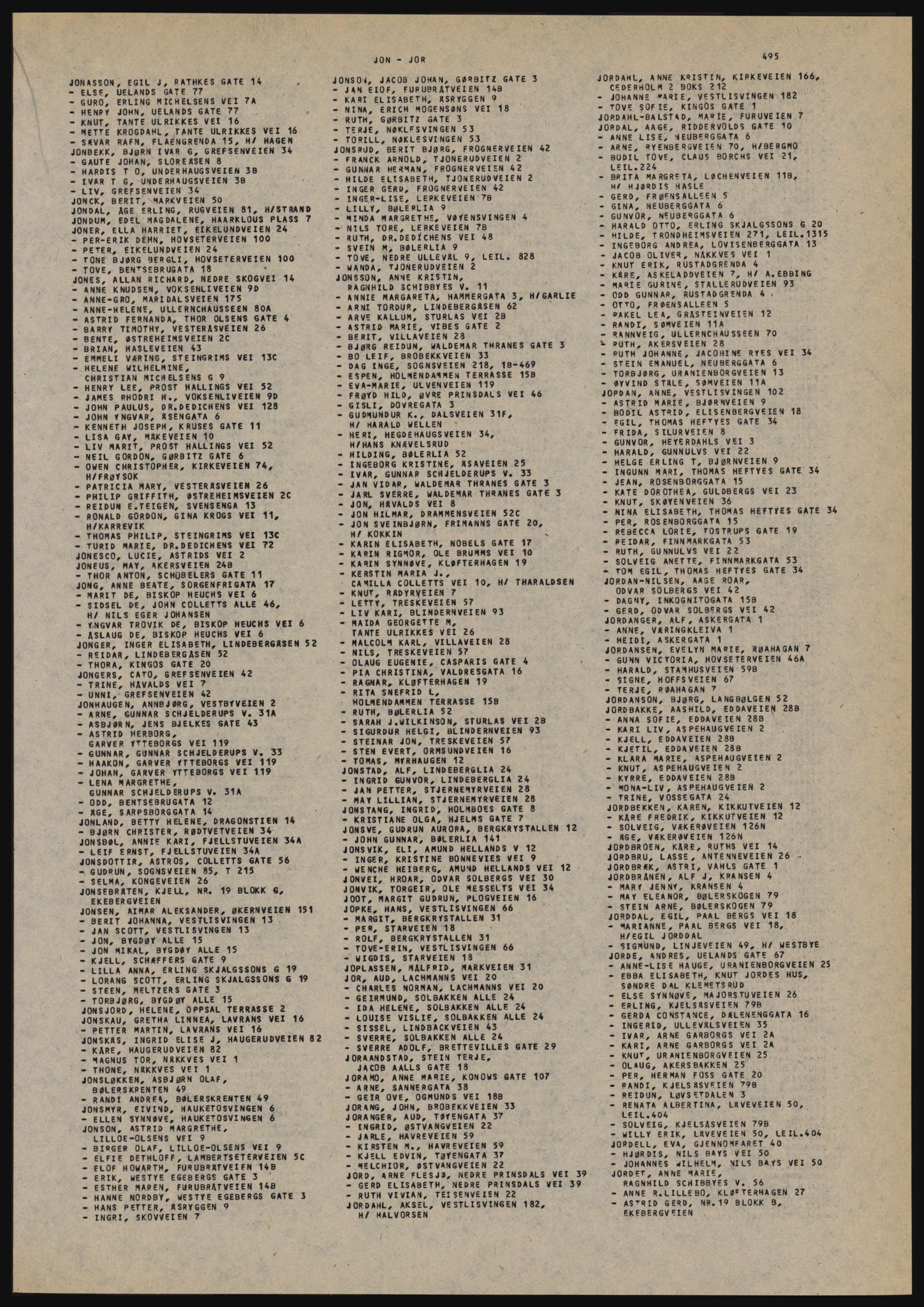 Kristiania/Oslo adressebok, PUBL/-, 1982-1983, s. 495