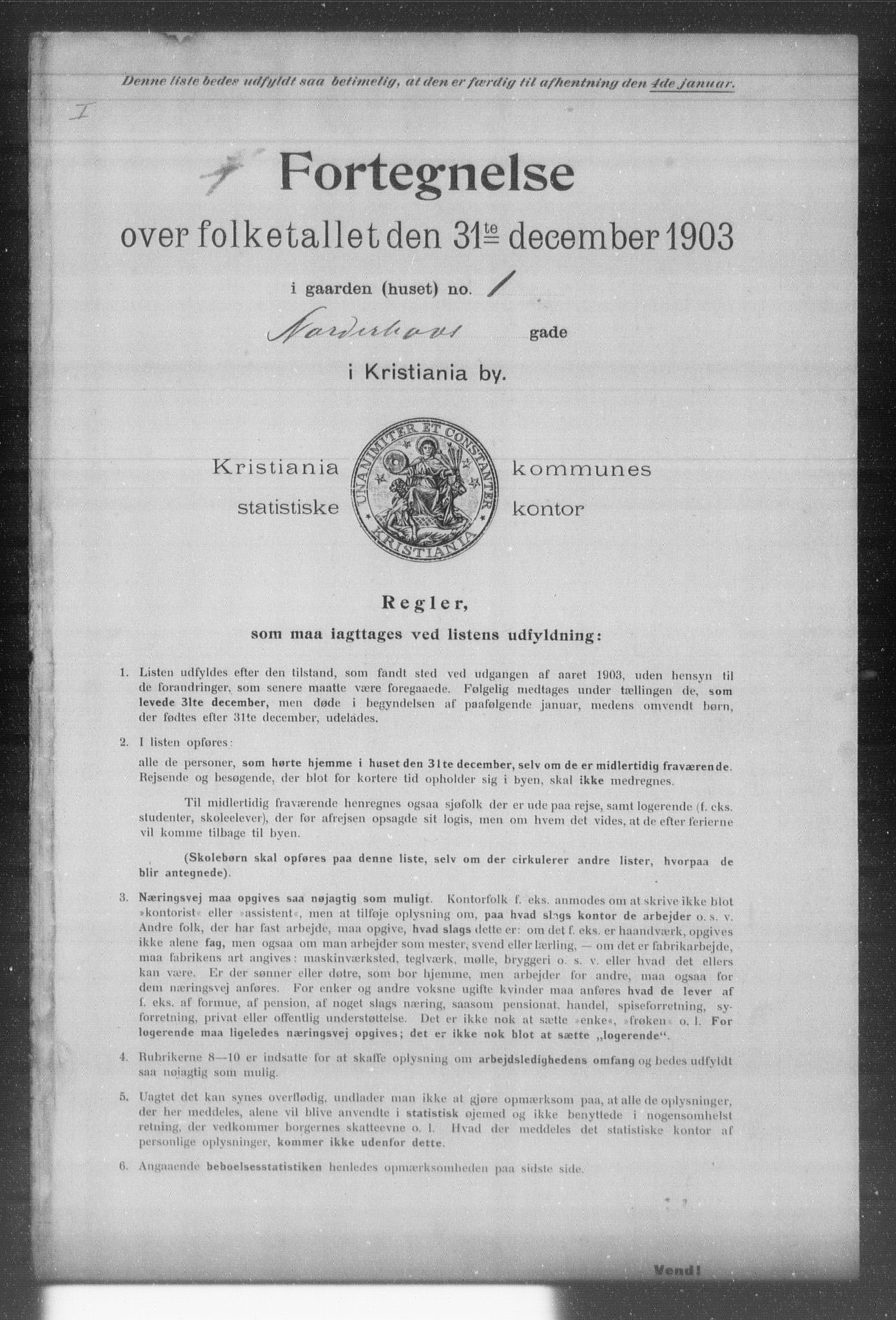OBA, Kommunal folketelling 31.12.1903 for Kristiania kjøpstad, 1903, s. 14122