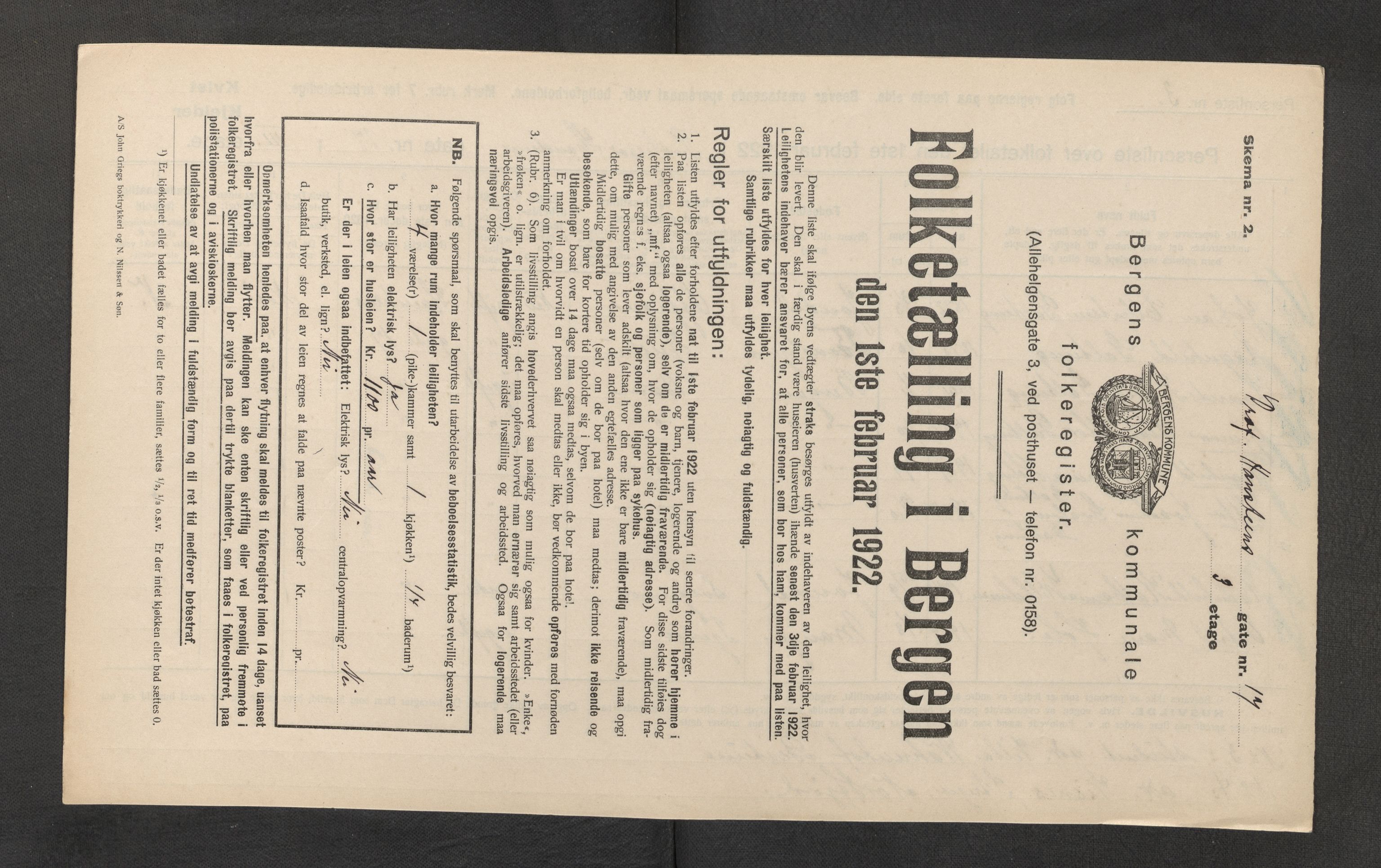 SAB, Kommunal folketelling 1922 for Bergen kjøpstad, 1922, s. 31832