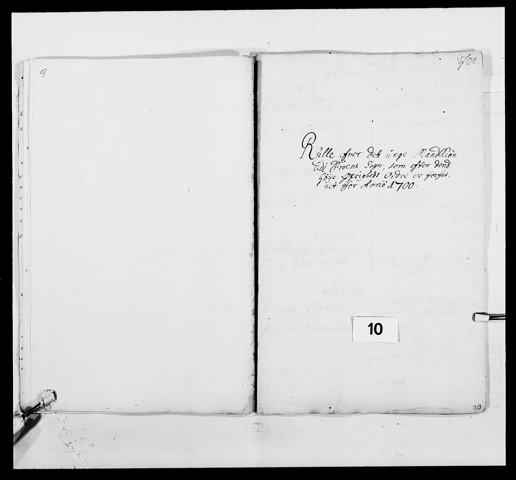 Kommanderende general (KG I) med Det norske krigsdirektorium, AV/RA-EA-5419/E/Ea/L0501: Opplandske regiment, 1699-1700, s. 133