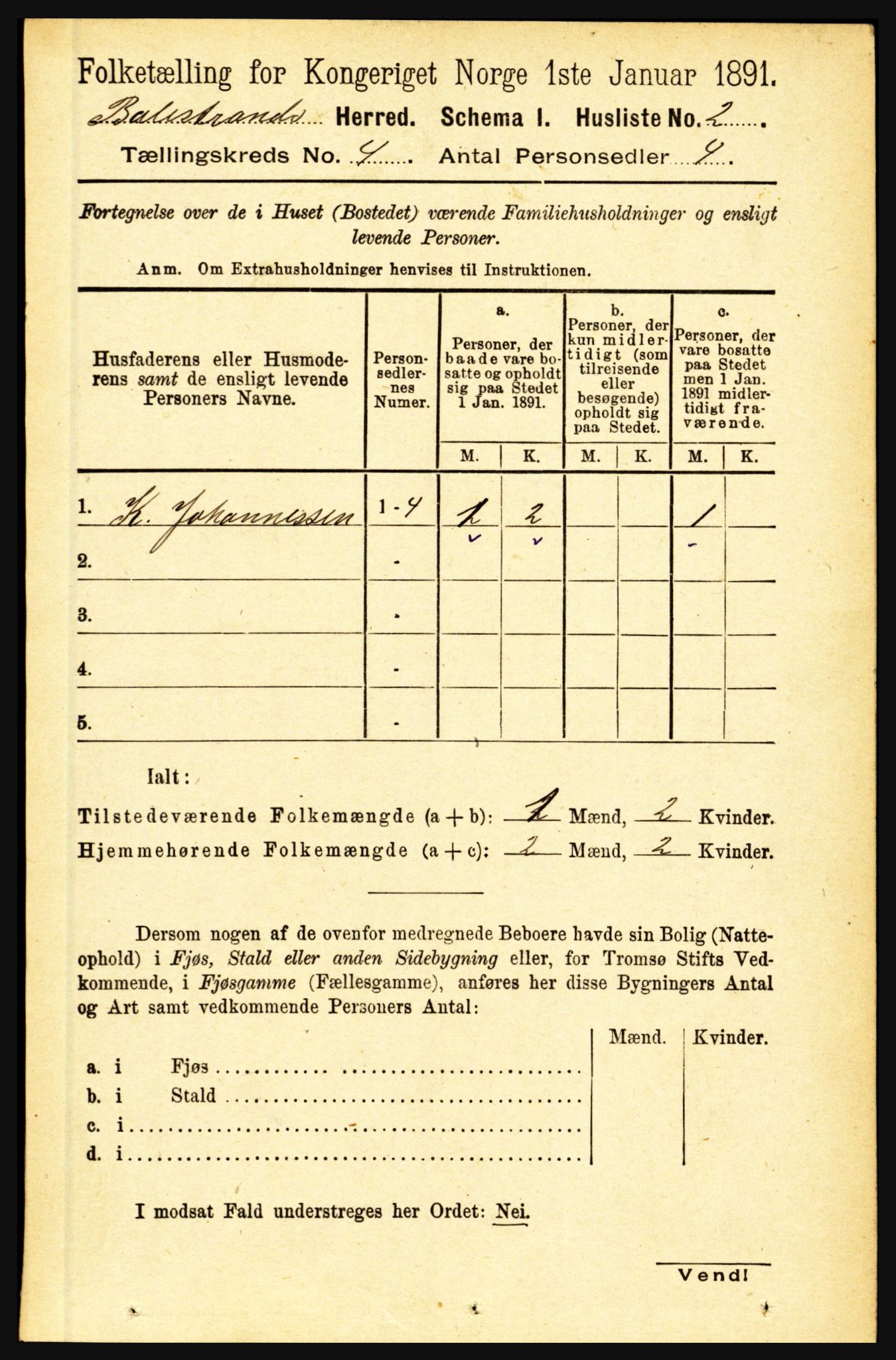 RA, Folketelling 1891 for 1418 Balestrand herred, 1891, s. 804