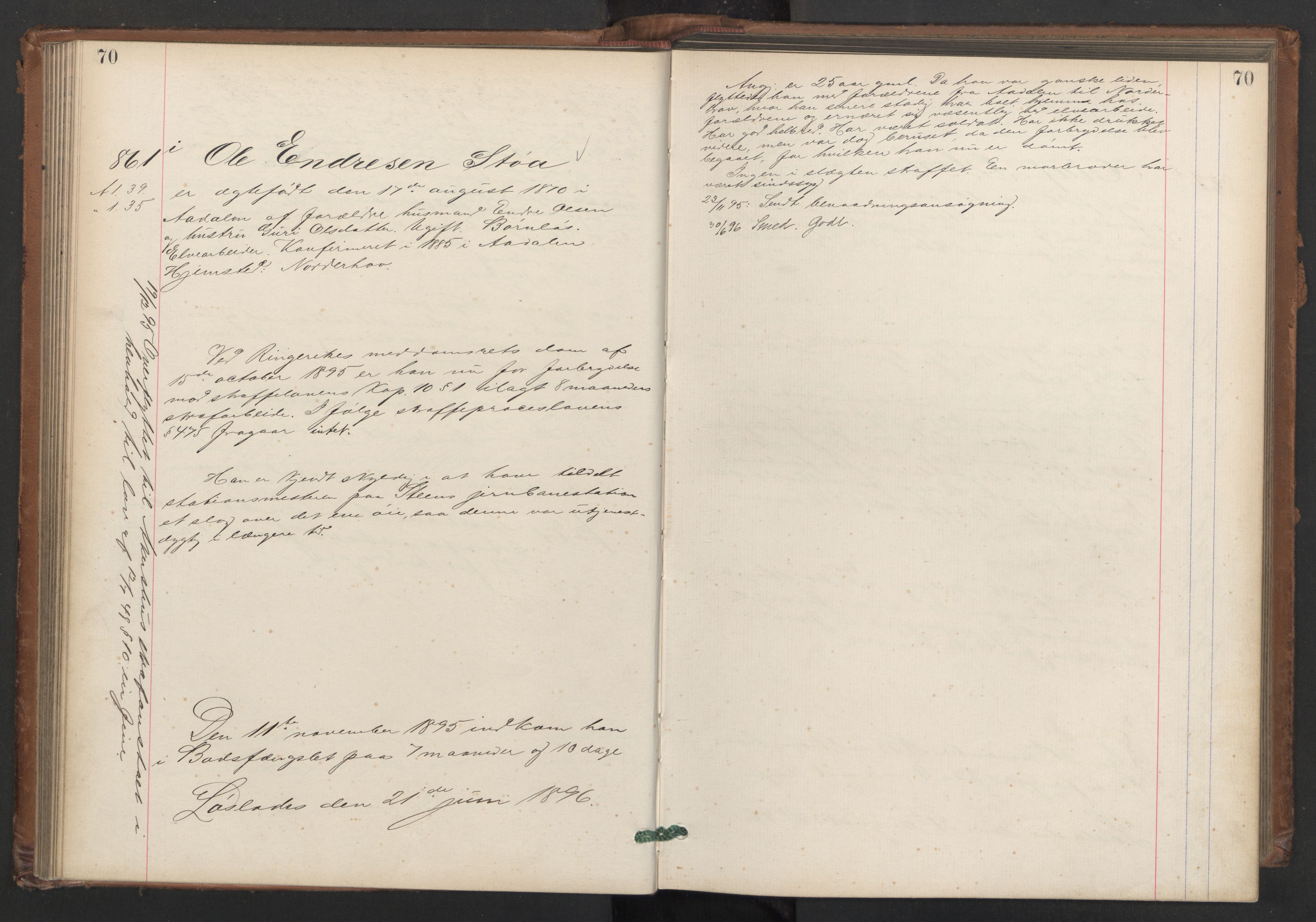 Botsfengslet, AV/RA-S-1539/D/Db/Dbb/L0030: 792i - 86j, 1895, s. 70