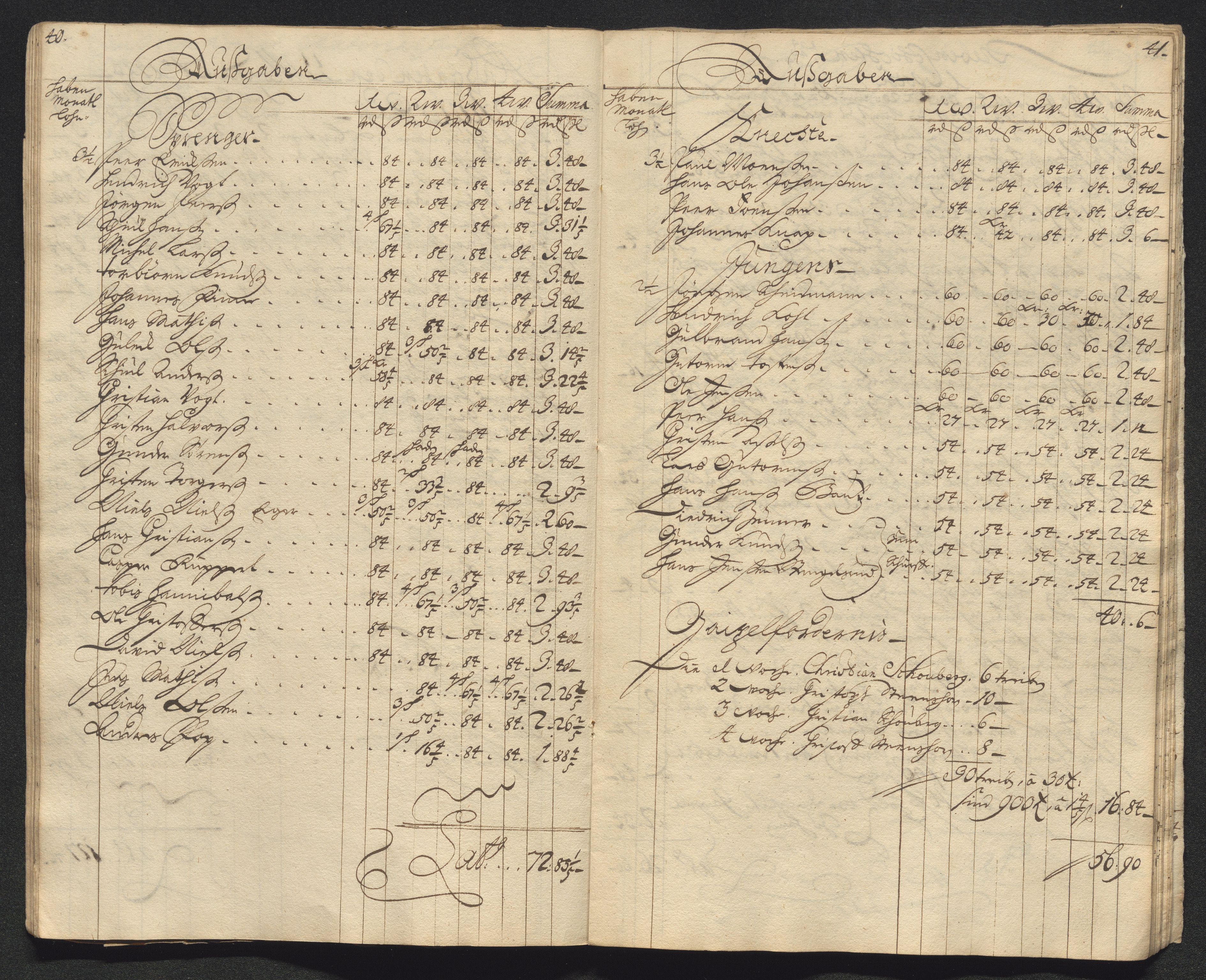 Kongsberg Sølvverk 1623-1816, AV/SAKO-EA-3135/001/D/Dc/Dcd/L0099: Utgiftsregnskap for gruver m.m., 1710, s. 505