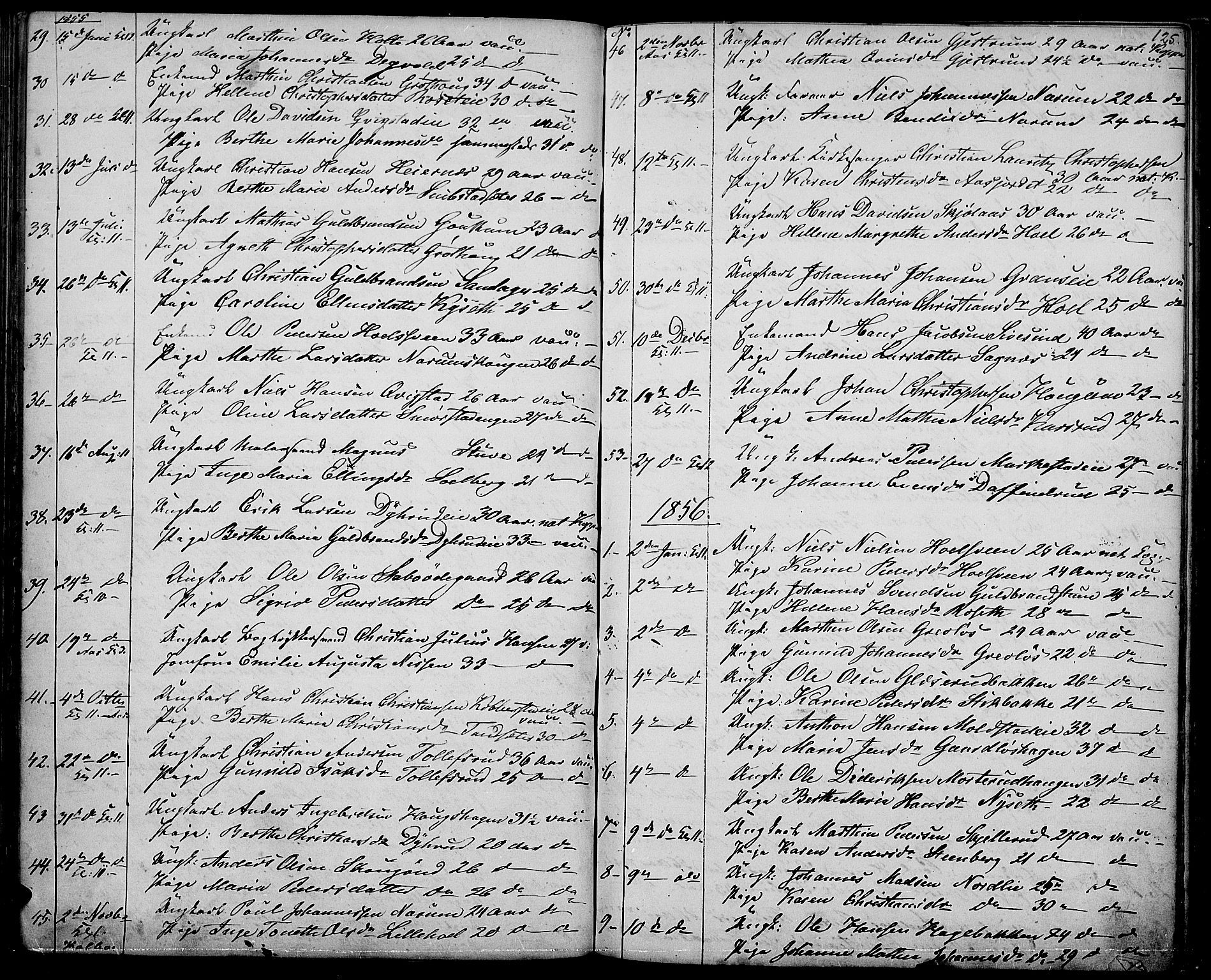 Vestre Toten prestekontor, AV/SAH-PREST-108/H/Ha/Hab/L0005: Klokkerbok nr. 5, 1854-1870, s. 125