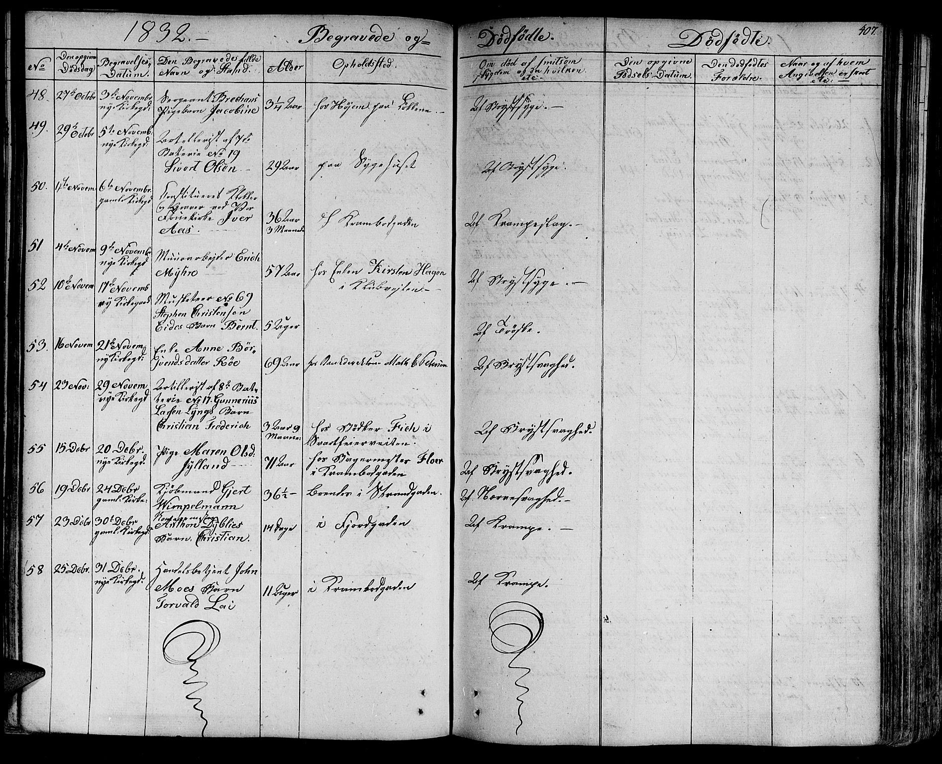 Ministerialprotokoller, klokkerbøker og fødselsregistre - Sør-Trøndelag, SAT/A-1456/602/L0109: Ministerialbok nr. 602A07, 1821-1840, s. 407