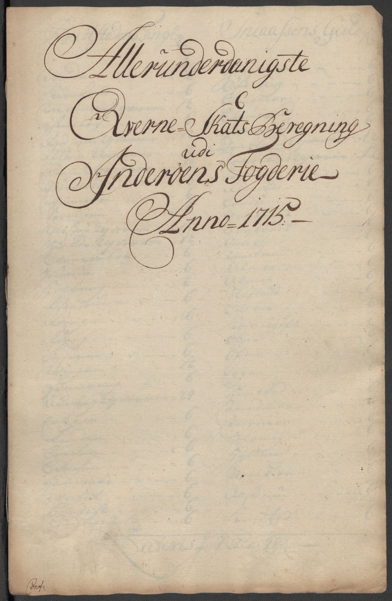 Rentekammeret inntil 1814, Reviderte regnskaper, Fogderegnskap, RA/EA-4092/R63/L4323: Fogderegnskap Inderøy, 1715, s. 173