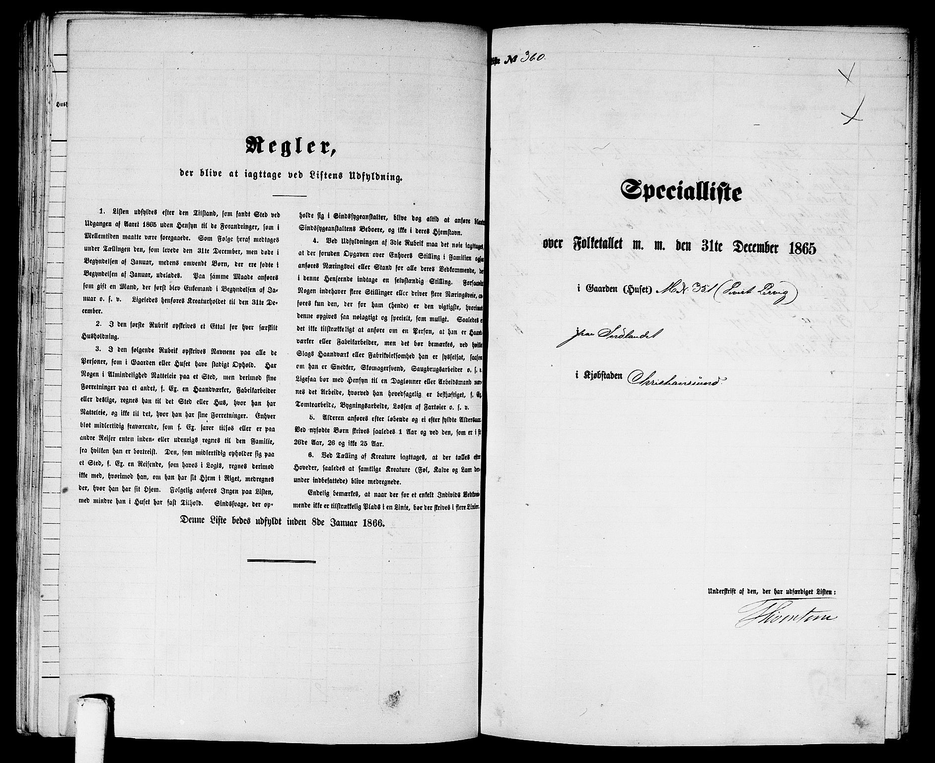 RA, Folketelling 1865 for 1503B Kristiansund prestegjeld, Kristiansund kjøpstad, 1865, s. 734