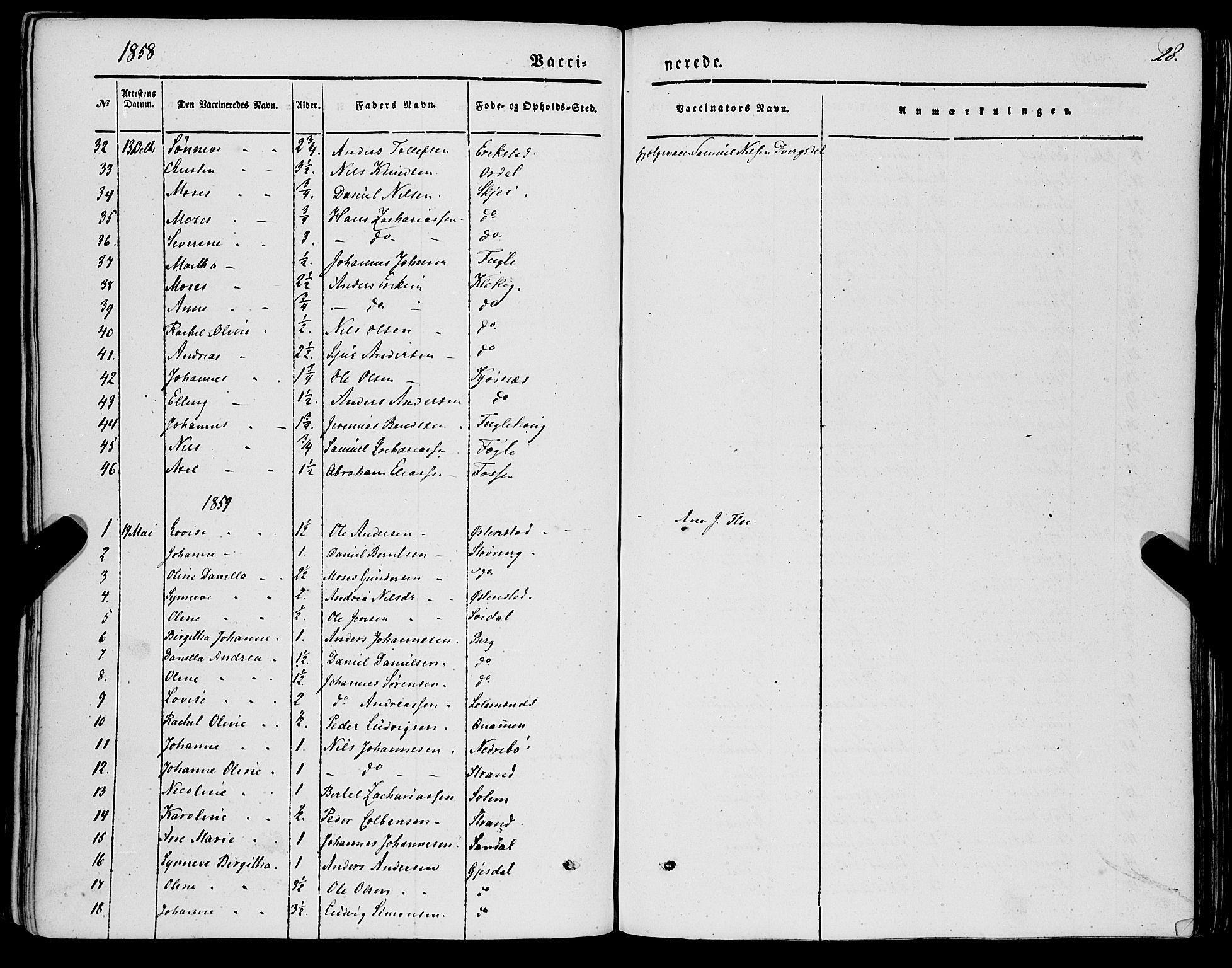Jølster sokneprestembete, SAB/A-80701/H/Haa/Haaa/L0010: Ministerialbok nr. A 10, 1847-1865, s. 28
