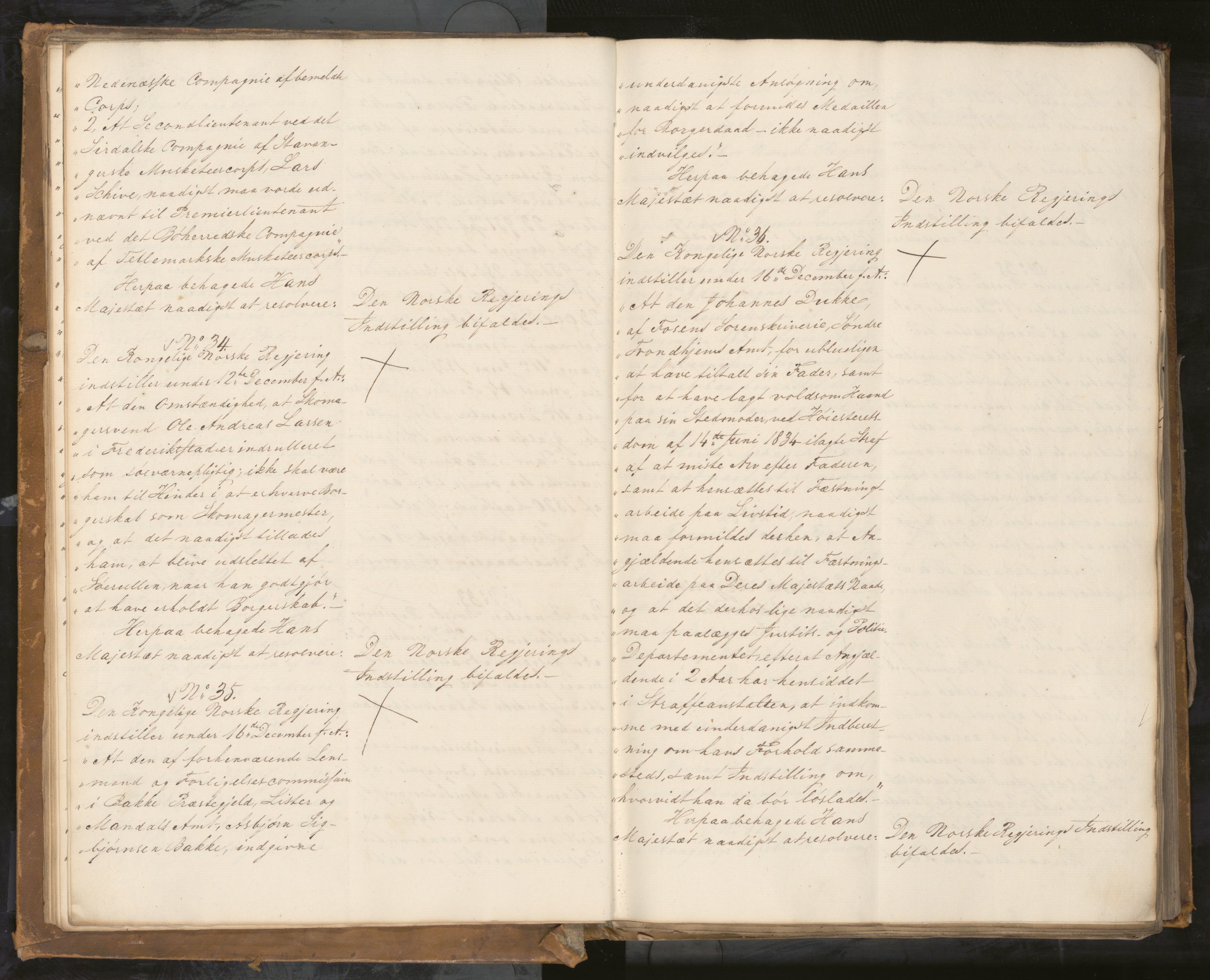 Statsrådssekretariatet, AV/RA-S-1001/A/Ab/L0040: Kgl. res. nr. 1-568, 1. halvår, 1835