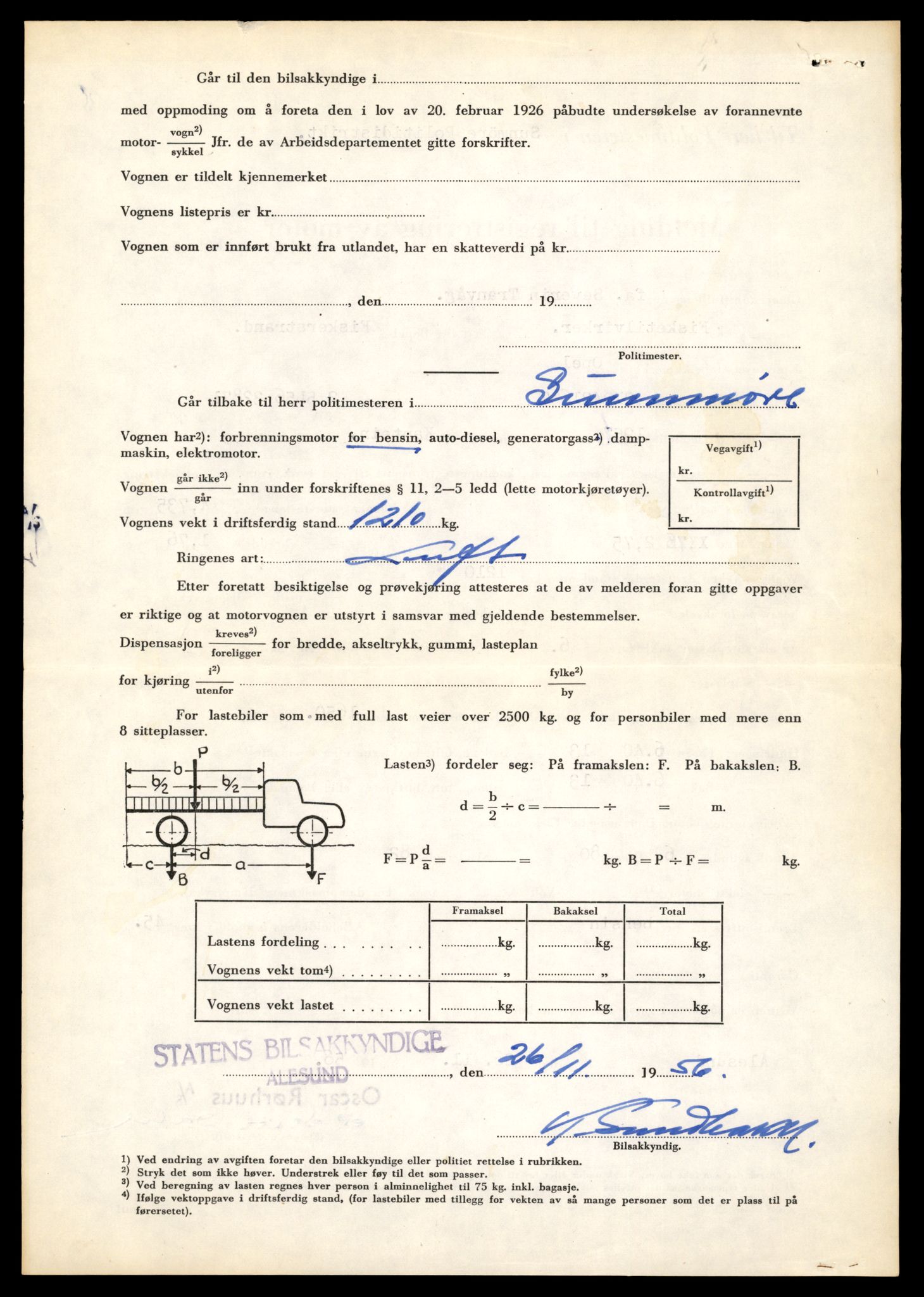 Møre og Romsdal vegkontor - Ålesund trafikkstasjon, AV/SAT-A-4099/F/Fe/L0024: Registreringskort for kjøretøy T 10810 - T 10930, 1927-1998, s. 1098