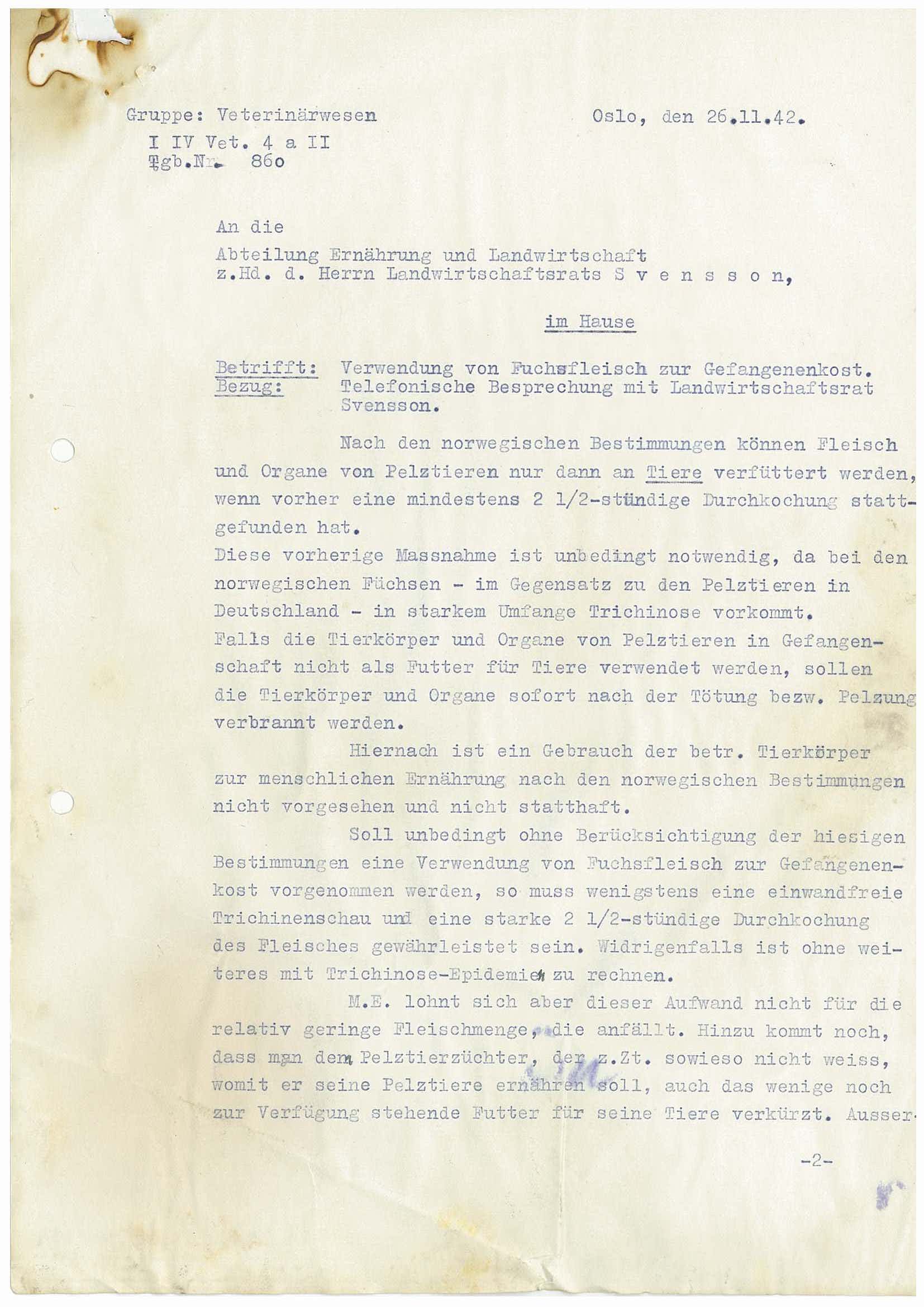 Tyske arkiver, Reichskommissariat, AV/RA-RAFA-2174/E/Ec/Ecf/L0024/0029: Skriv, forordninger og sirkulærer / Diverse mat og drikke, 1940-1945, s. 5