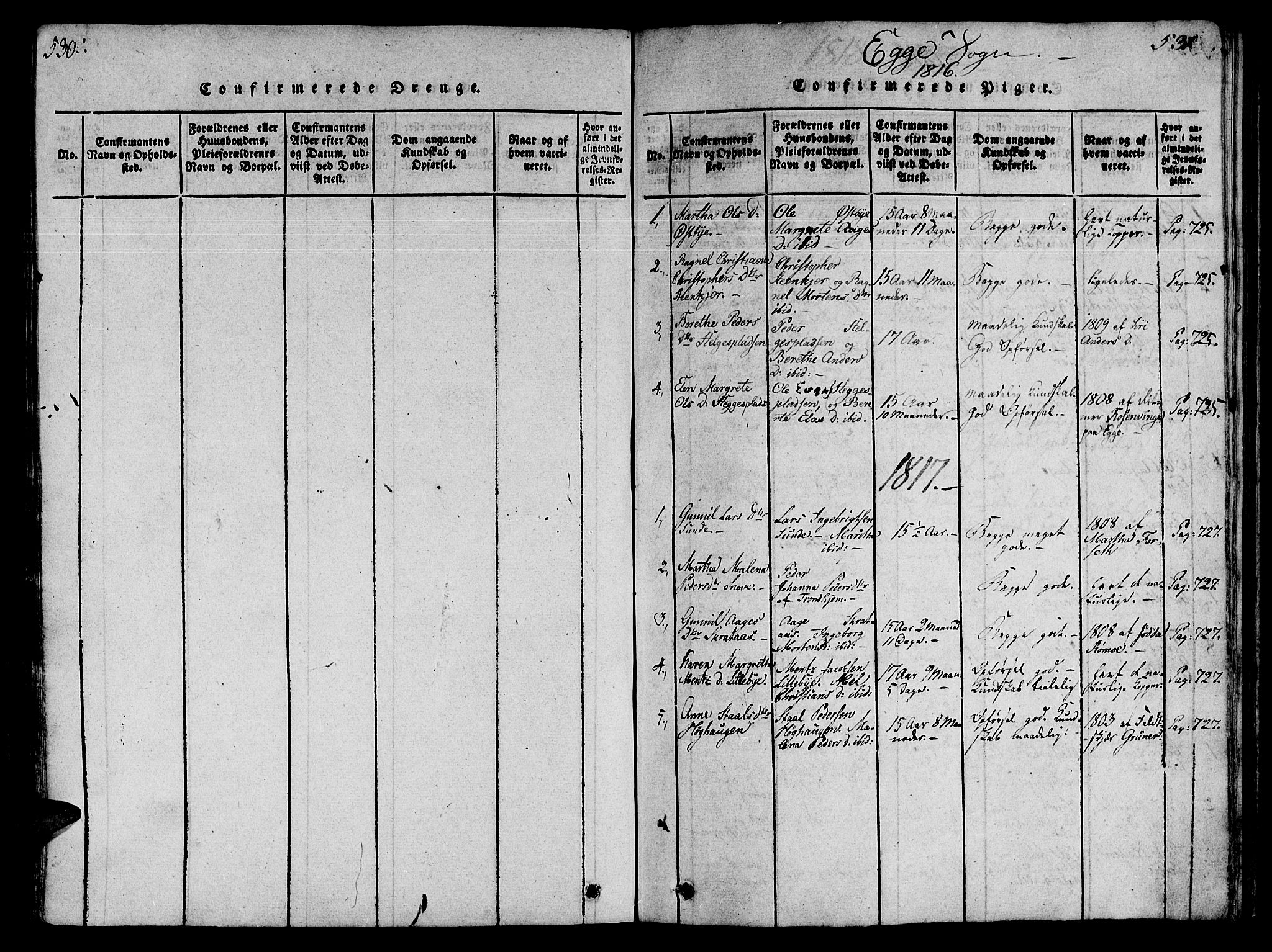 Ministerialprotokoller, klokkerbøker og fødselsregistre - Nord-Trøndelag, AV/SAT-A-1458/746/L0441: Ministerialbok nr. 746A03 /3, 1816-1827, s. 530-531