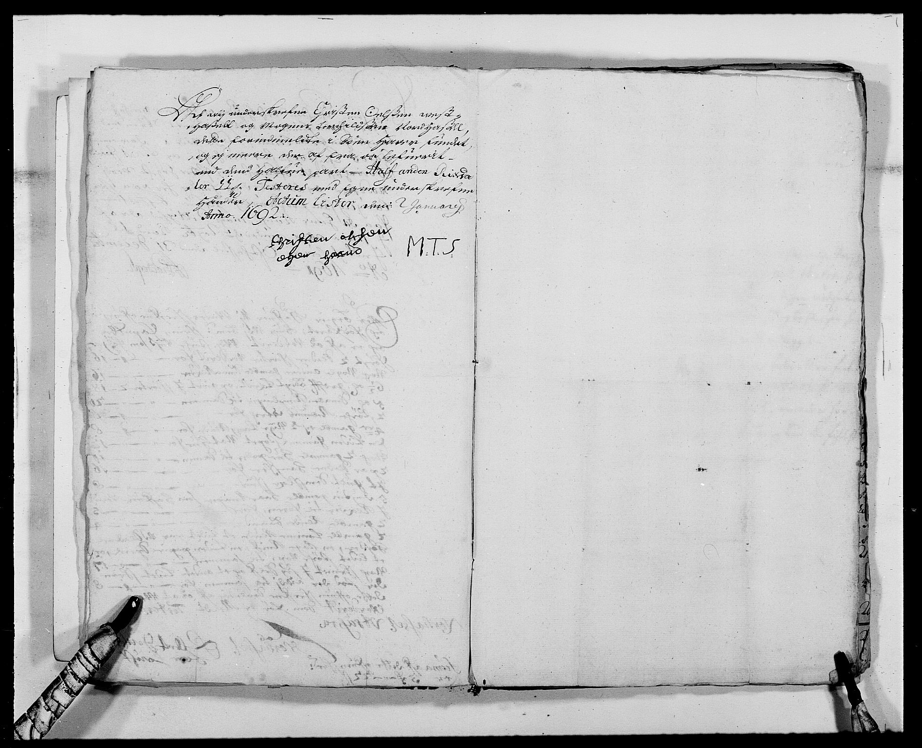Rentekammeret inntil 1814, Reviderte regnskaper, Fogderegnskap, AV/RA-EA-4092/R41/L2536: Fogderegnskap Lista, 1690-1693, s. 287