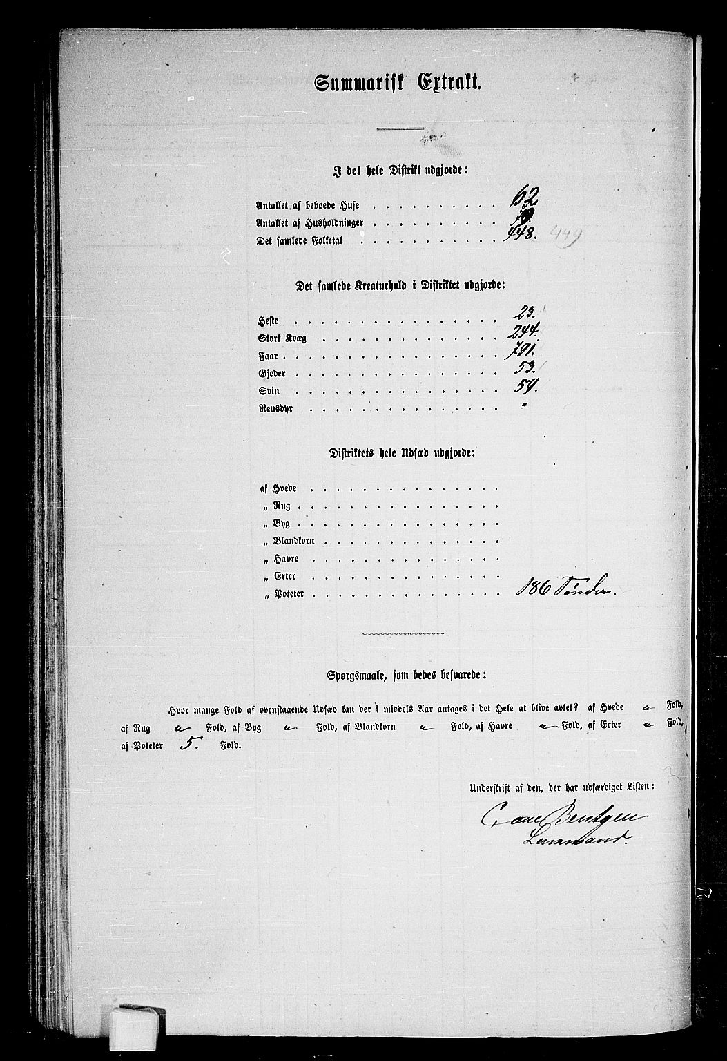 RA, Folketelling 1865 for 1859P Flakstad prestegjeld, 1865, s. 45