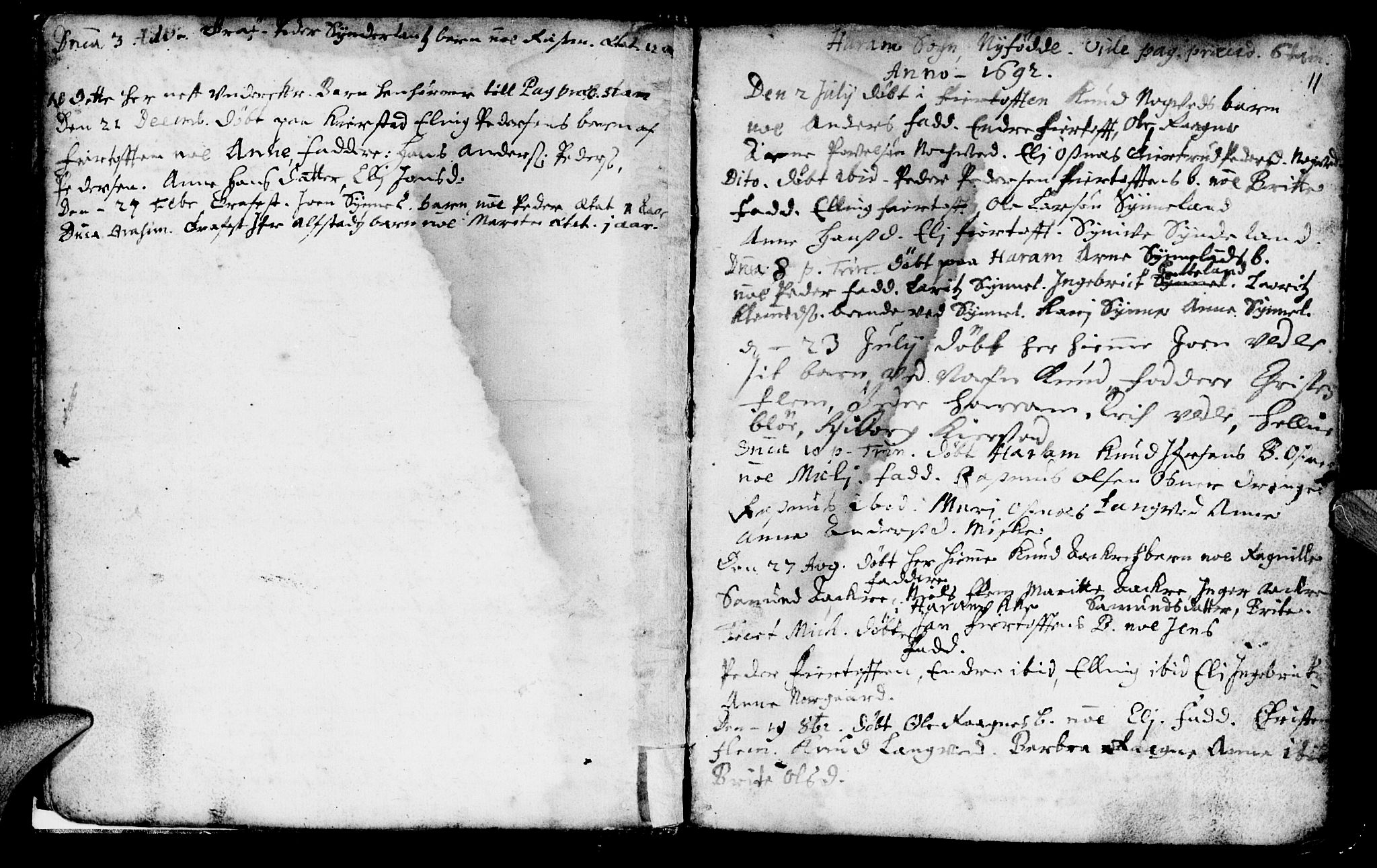 Ministerialprotokoller, klokkerbøker og fødselsregistre - Møre og Romsdal, SAT/A-1454/536/L0491: Ministerialbok nr. 536A01 /1, 1689-1737, s. 11