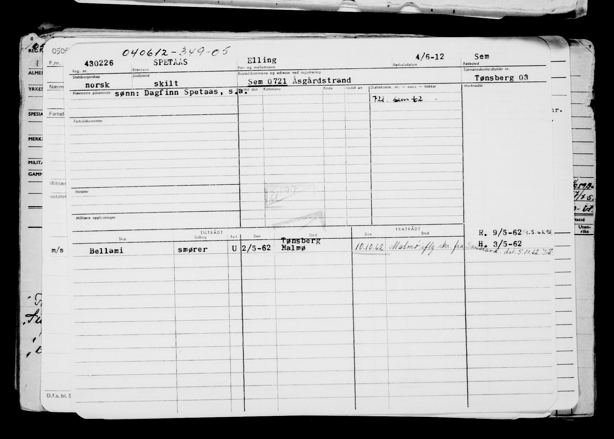 Direktoratet for sjømenn, AV/RA-S-3545/G/Gb/L0105: Hovedkort, 1912, s. 60