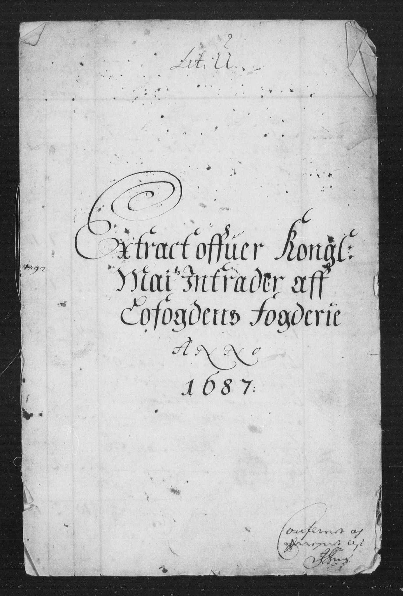 Rentekammeret inntil 1814, Reviderte regnskaper, Stiftamtstueregnskaper, Trondheim stiftamt og Nordland amt, RA/EA-6044/R/Rh/L0010: Nordland amt, 1687