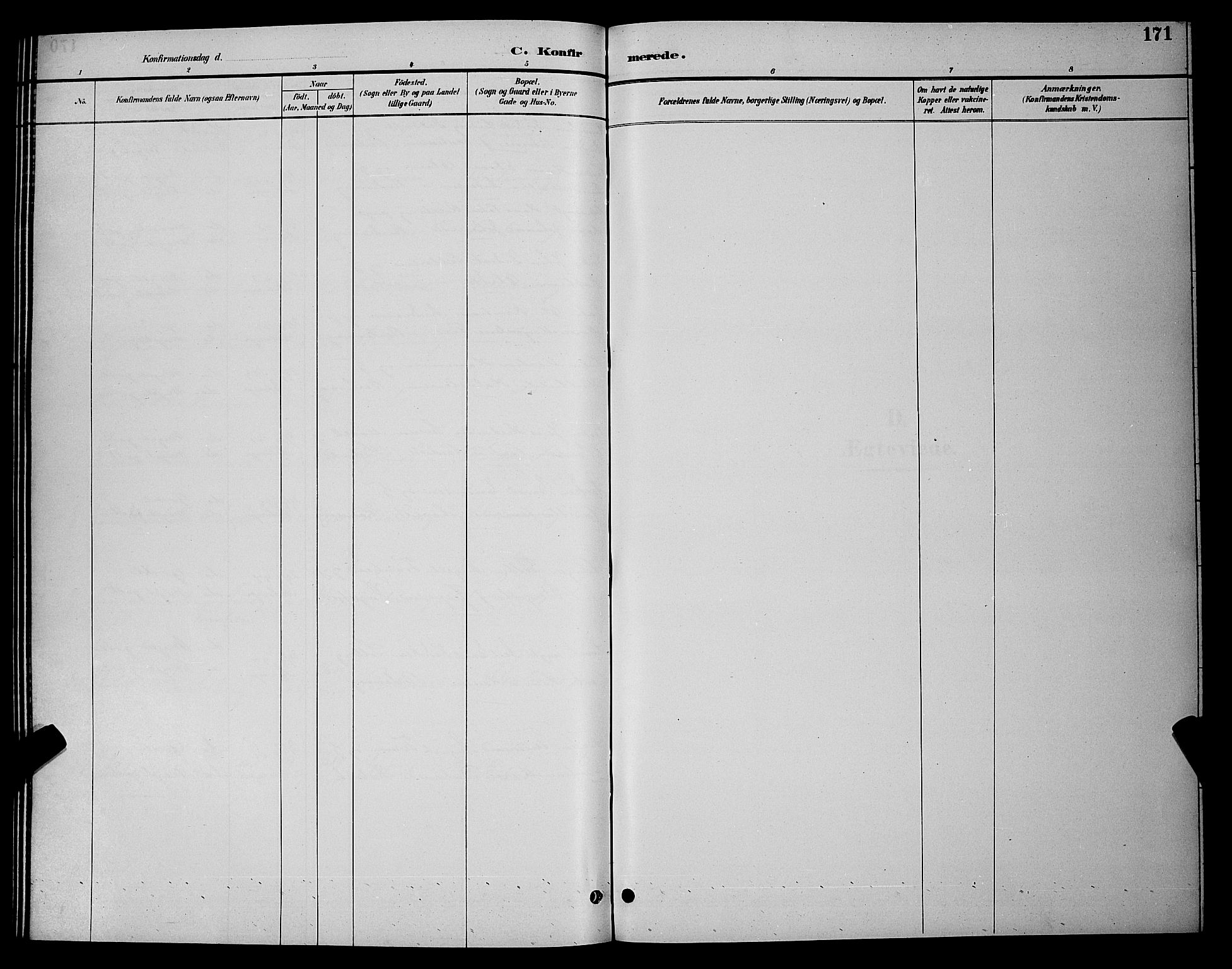 Tana sokneprestkontor, SATØ/S-1334/H/Hb/L0004klokker: Klokkerbok nr. 4, 1890-1903, s. 171